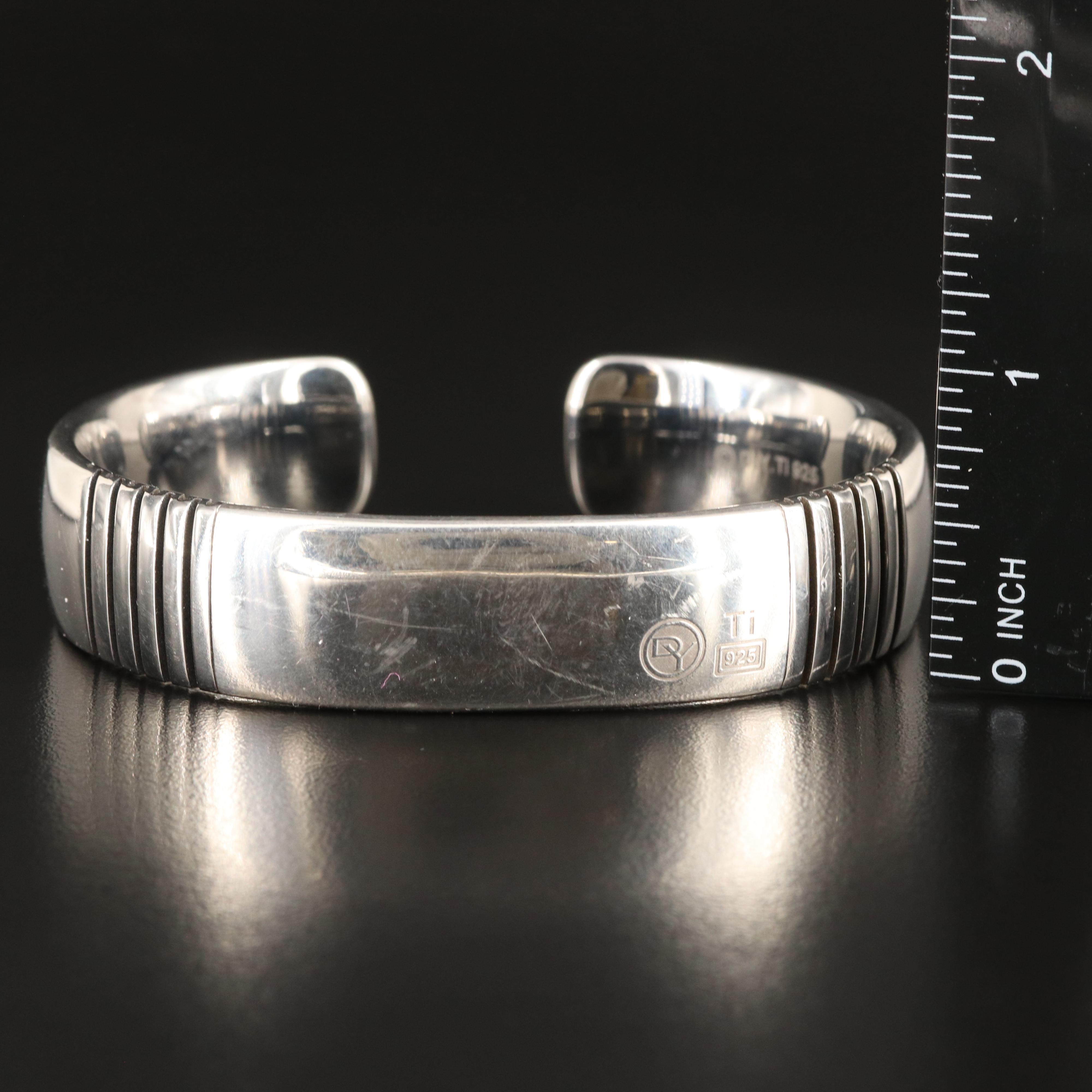 David Yurman Sterling and Titanium Cuff