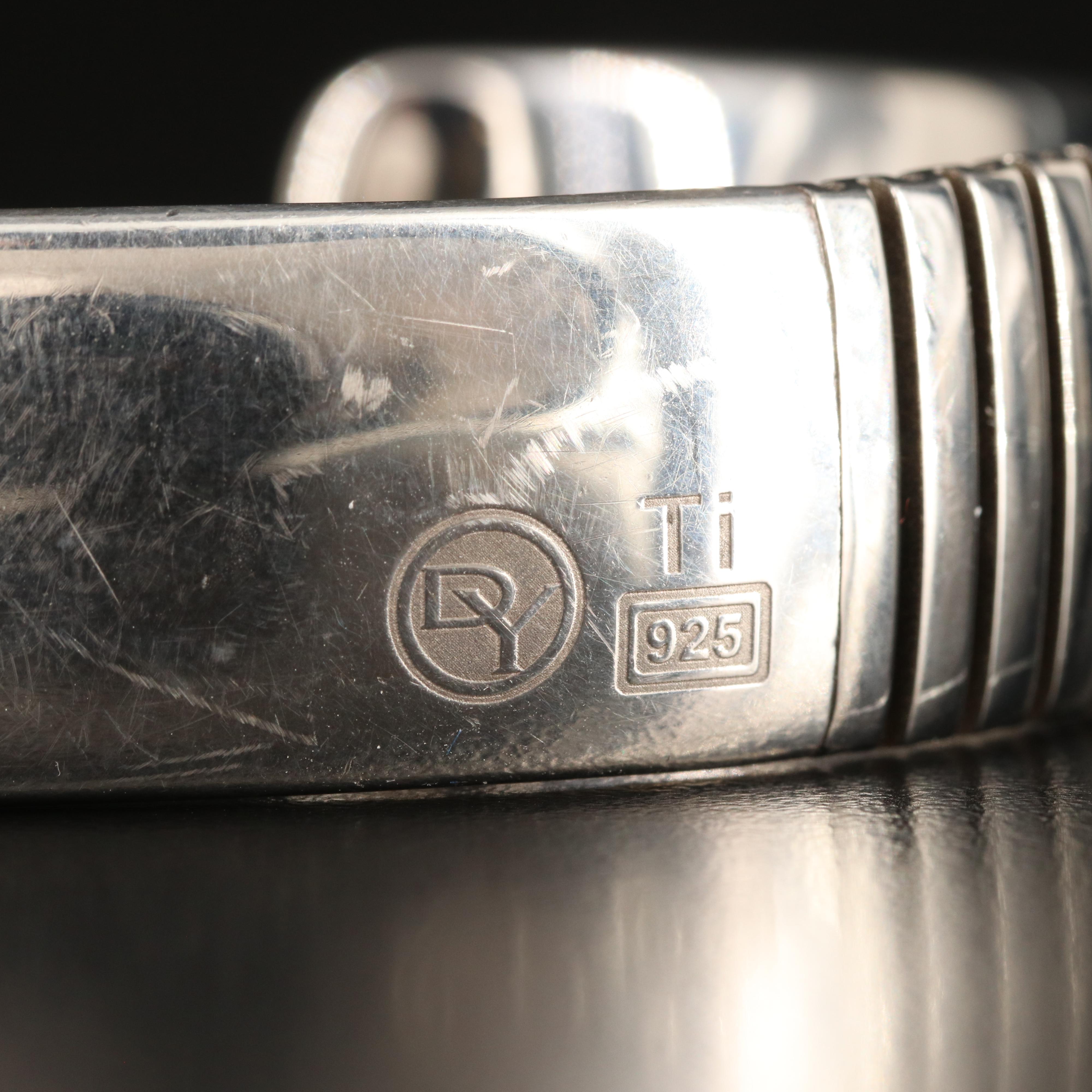 David Yurman Sterling and Titanium Cuff