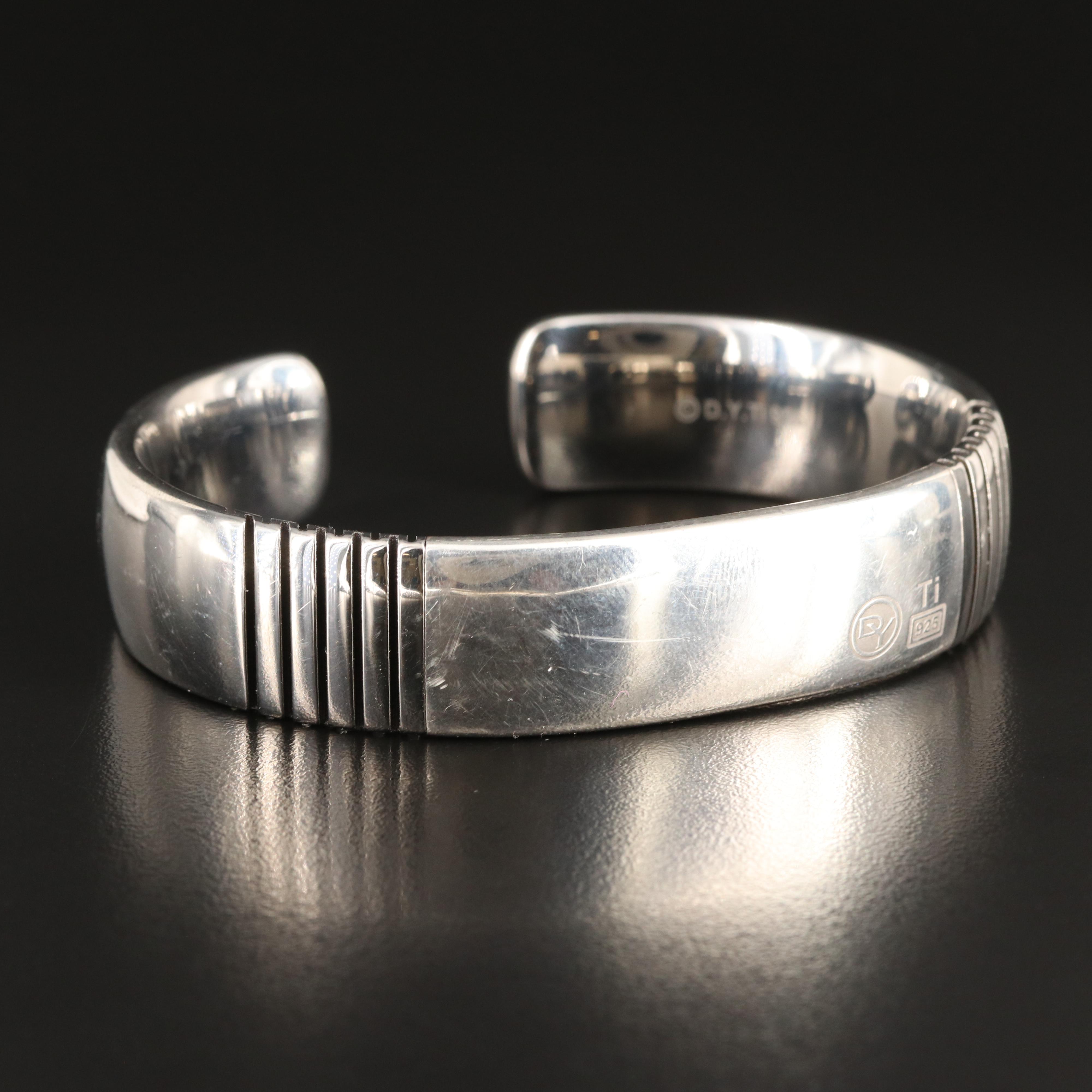 David Yurman Sterling and Titanium Cuff