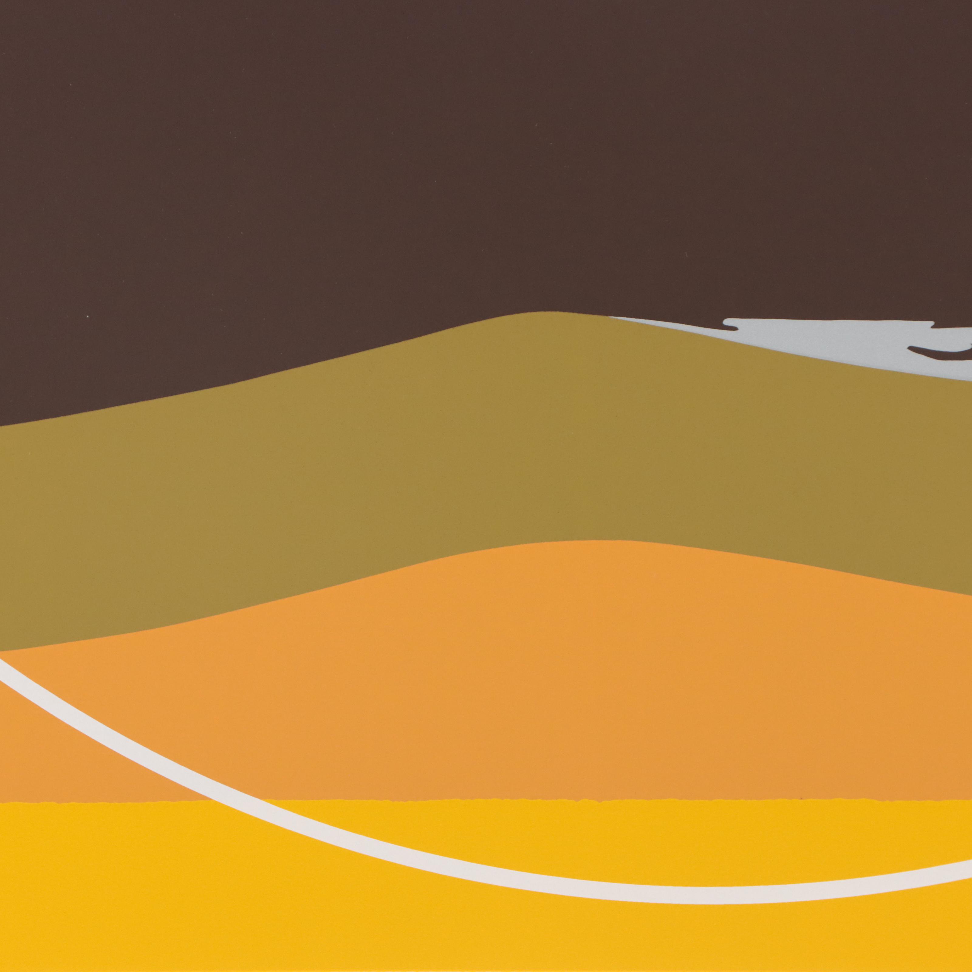 Thomas Whelan Benton Serigraph "Yellow Dunes," 1981