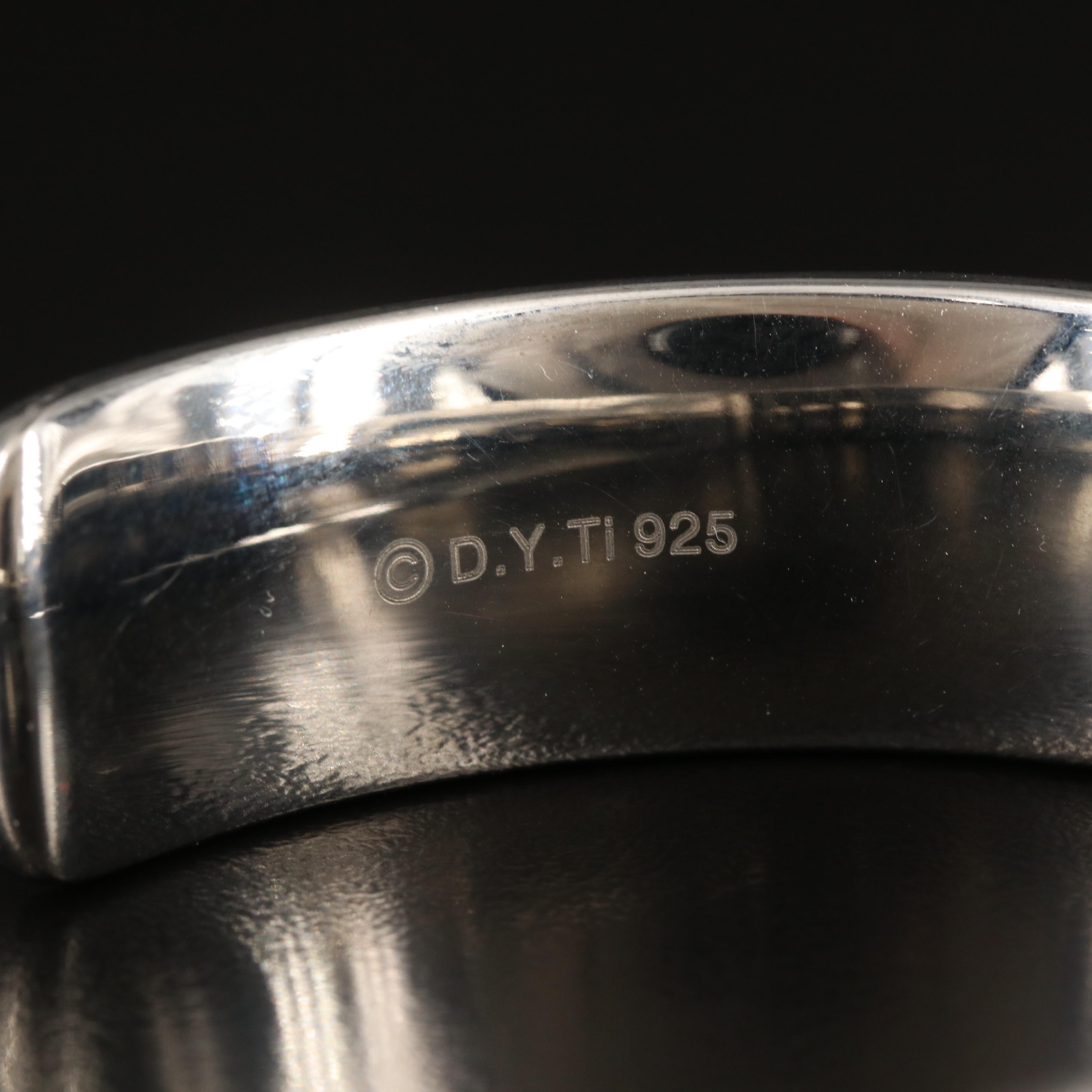 David Yurman Sterling and Titanium Cuff