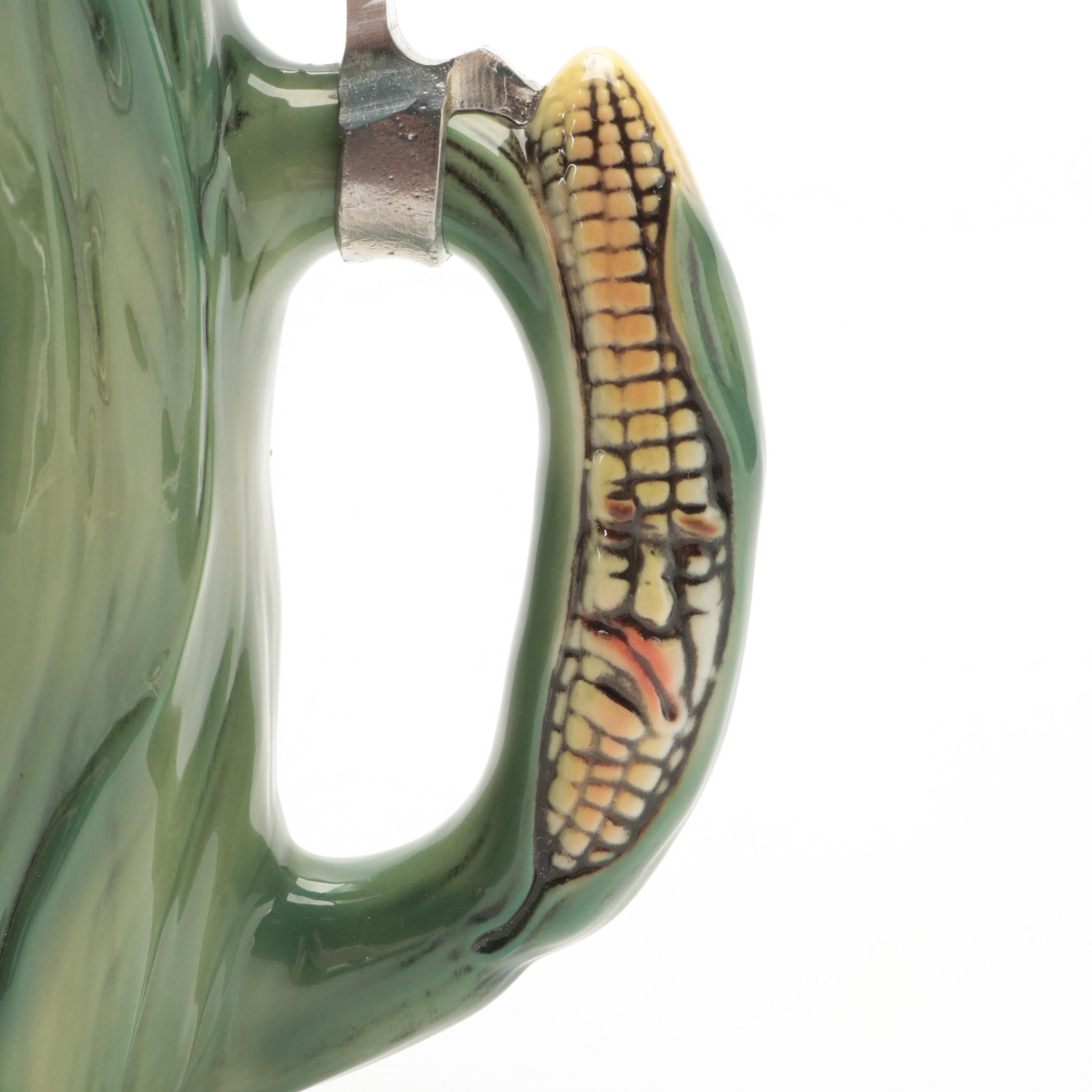 Albert Stahl German Ceramic Character Corn Cob Lidded Stein
