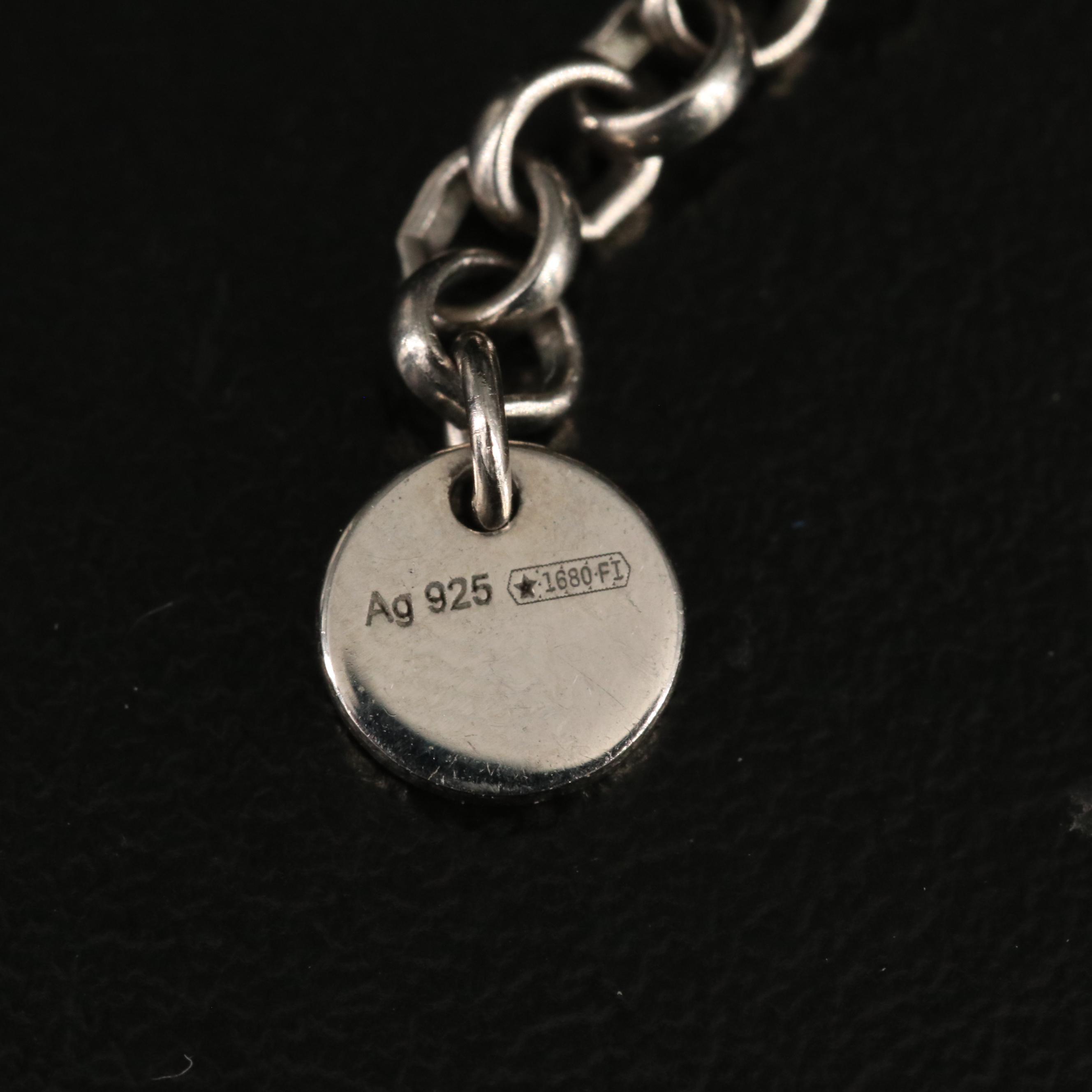 Gucci "Blind for Love" Sterling Heart Pendant Necklace