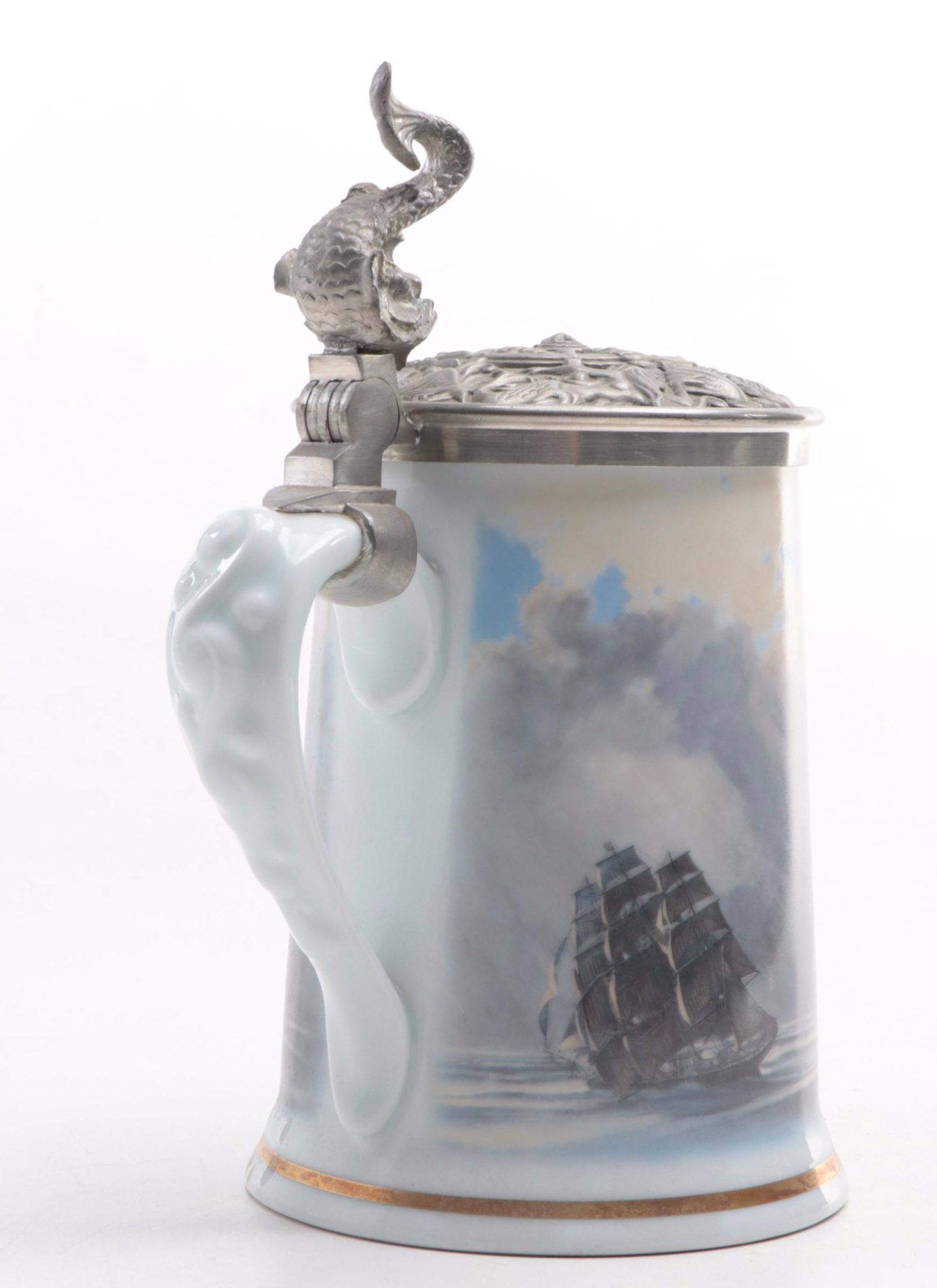 Franklin Mint "Rounding the Horn" Porcelain Stein Designed by Leonard J. Pearce