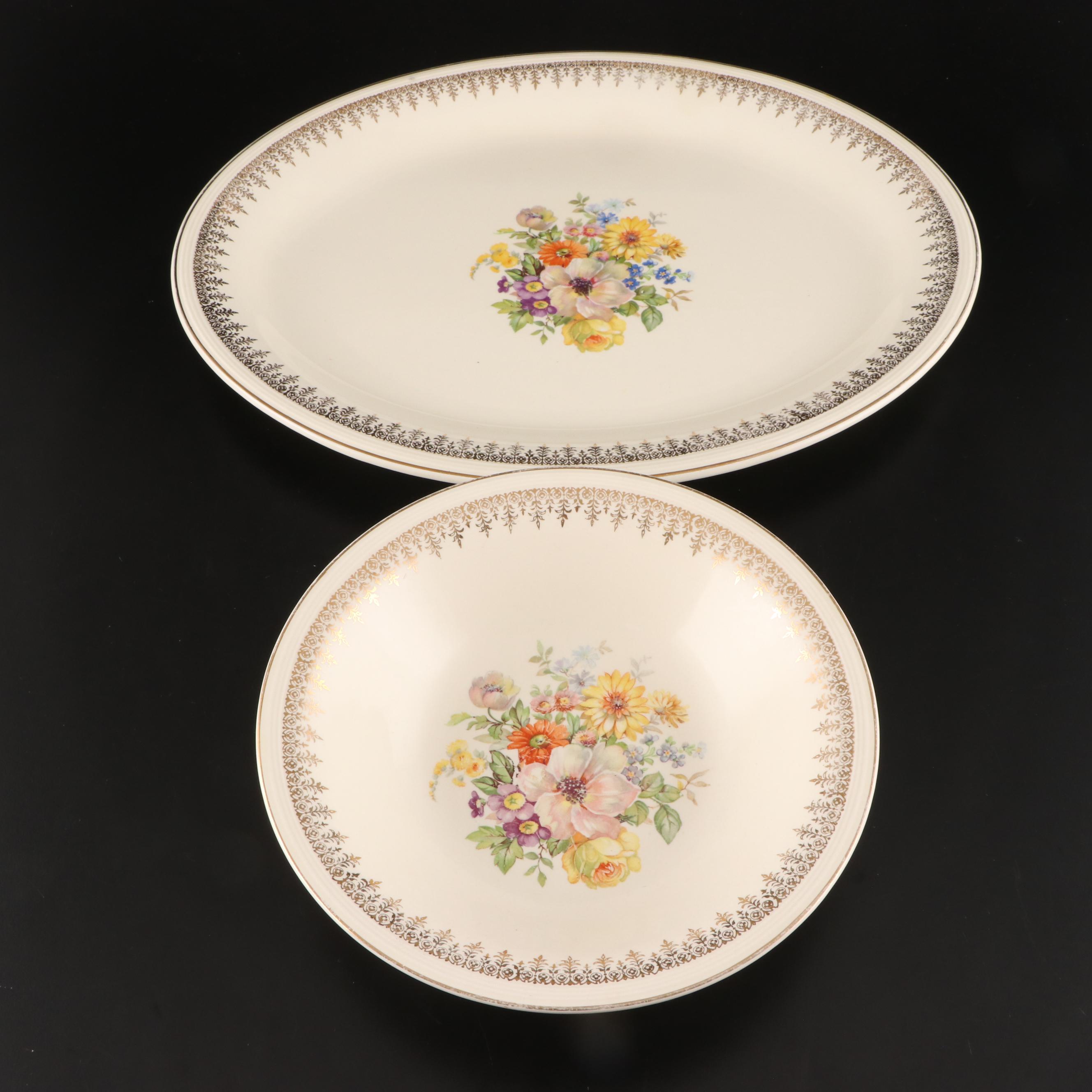 Edwin Knowles "Royal Celtic" Semi Vitreous Dinnerware, Mid-20th Century