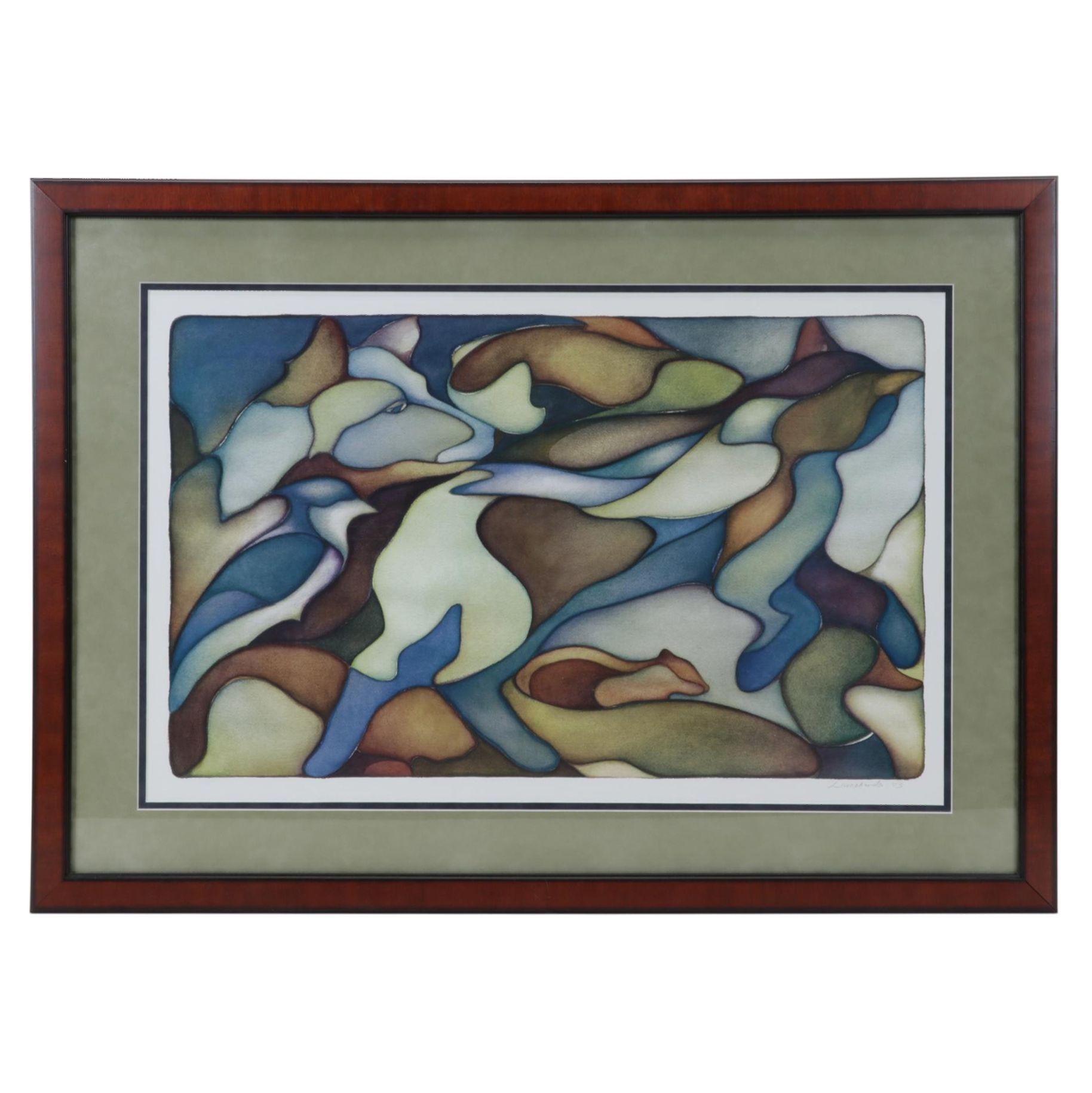 Lauren Smith Richards Offset Lithograph of Cat, 2003