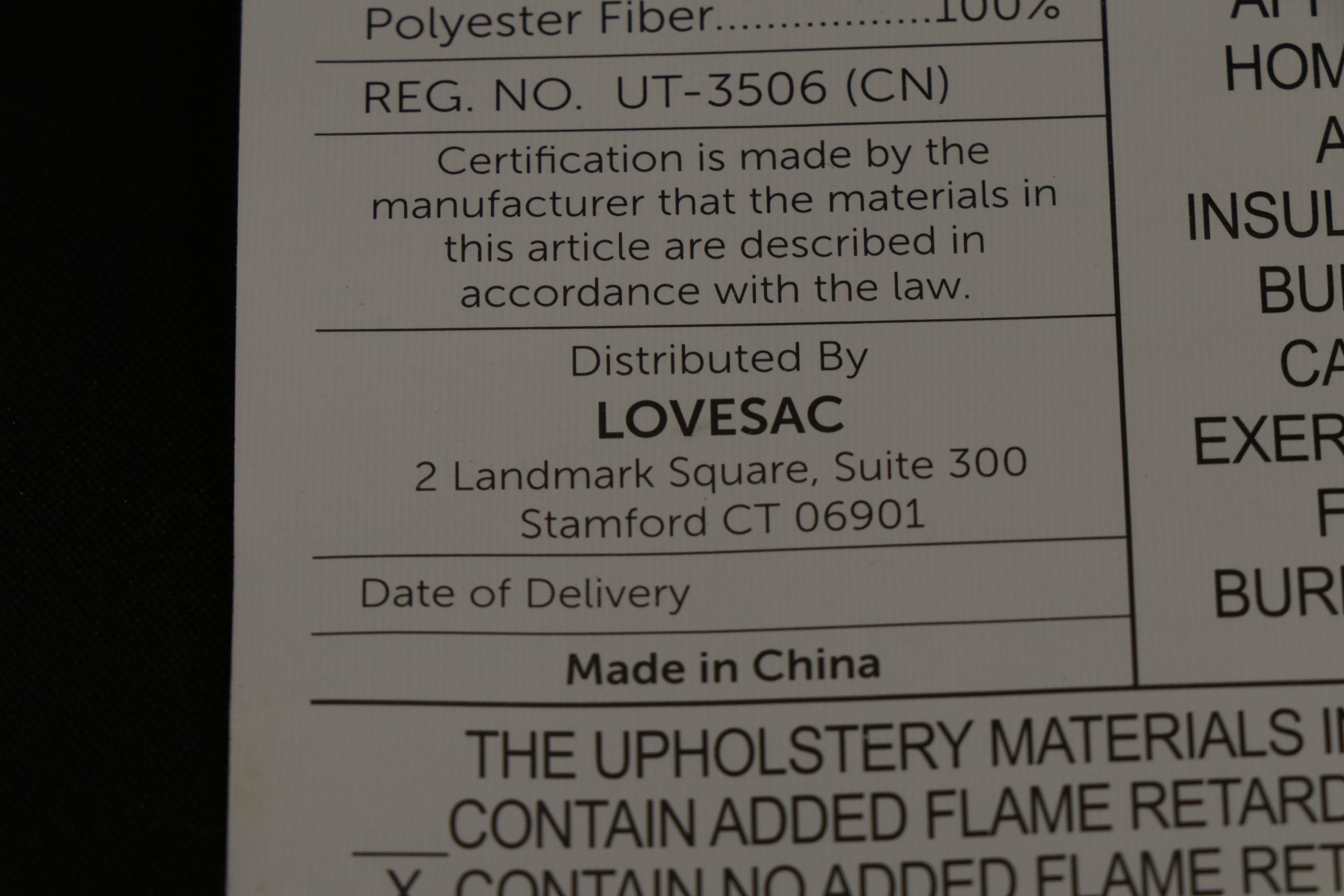 Lovesac Faux Brown Leather "Sactional" with Table and Ottoman