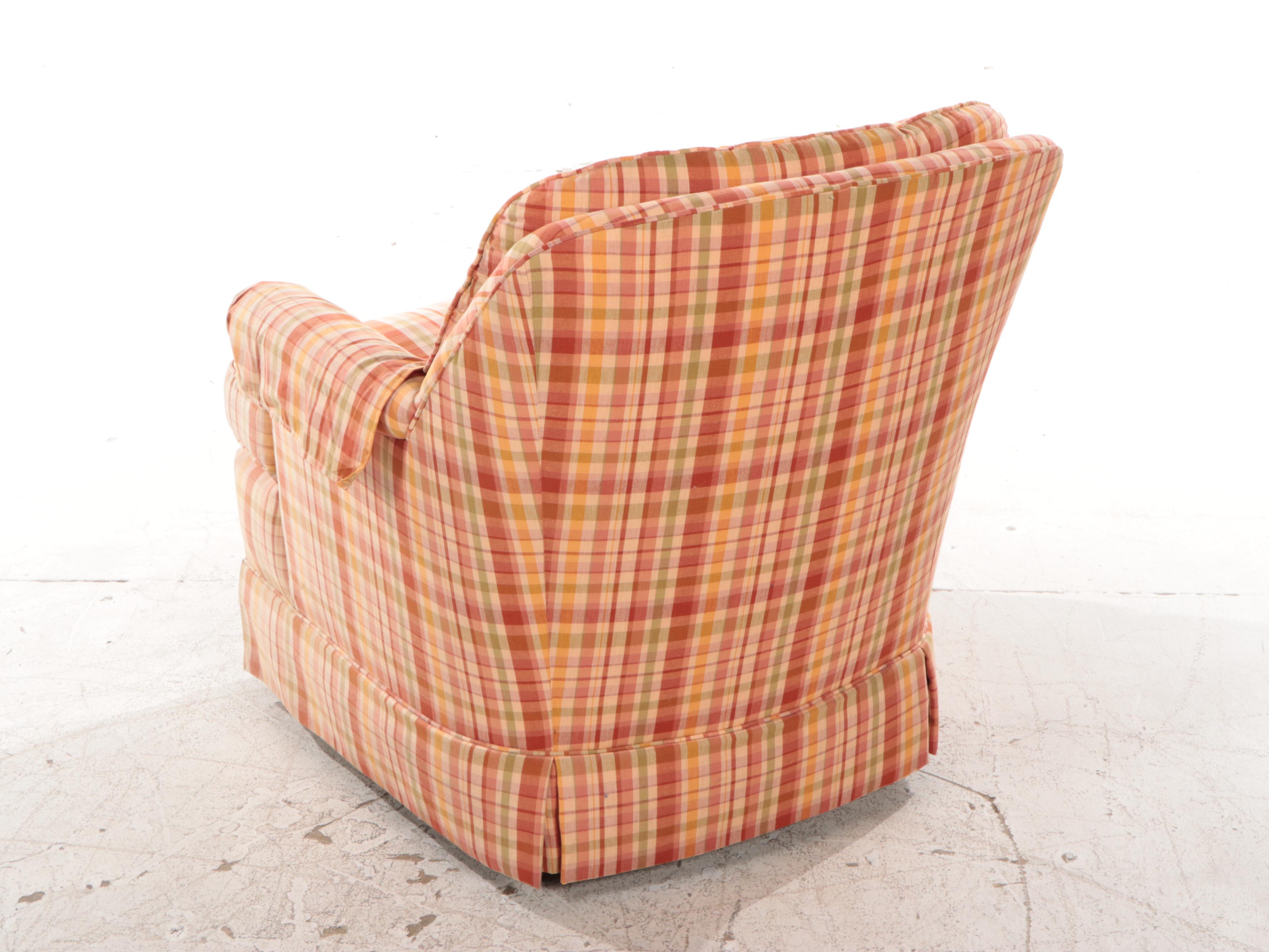 N.C. Schoonbeck division of Henredon Buttoned-Down Swivel-Rocker