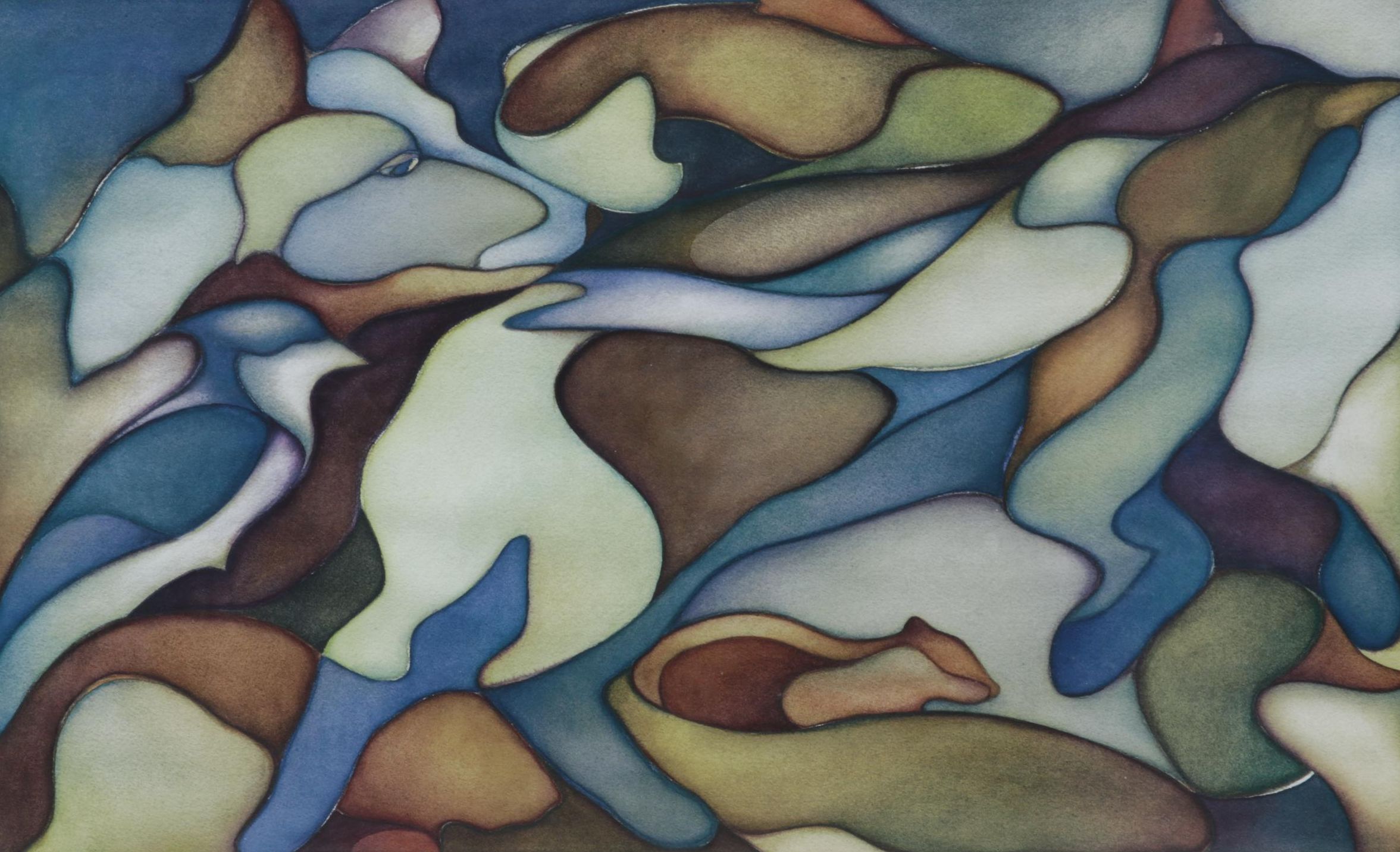 Lauren Smith Richards Offset Lithograph of Cat, 2003