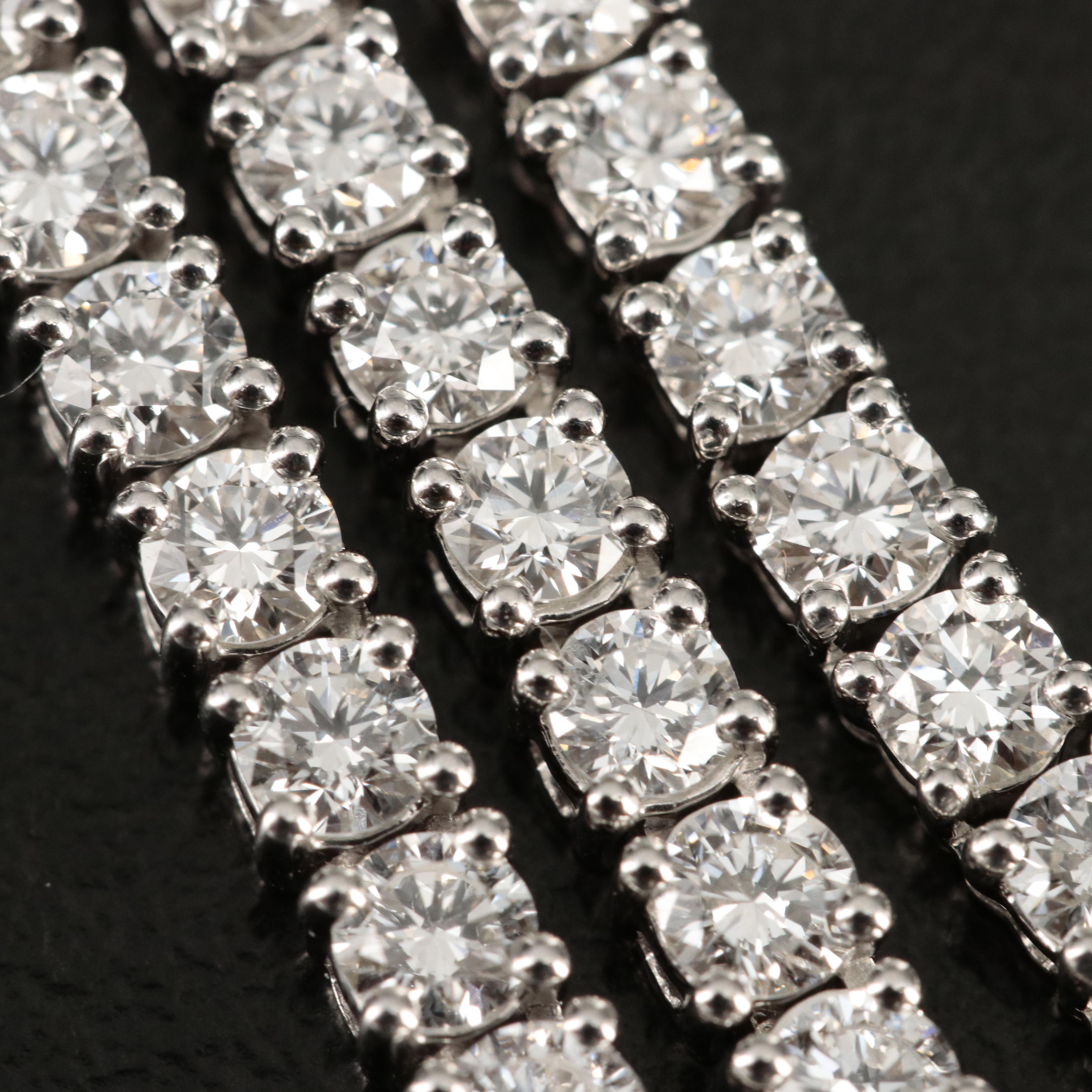 14K 10.77 CTW Lab Grown Diamond Line Necklace