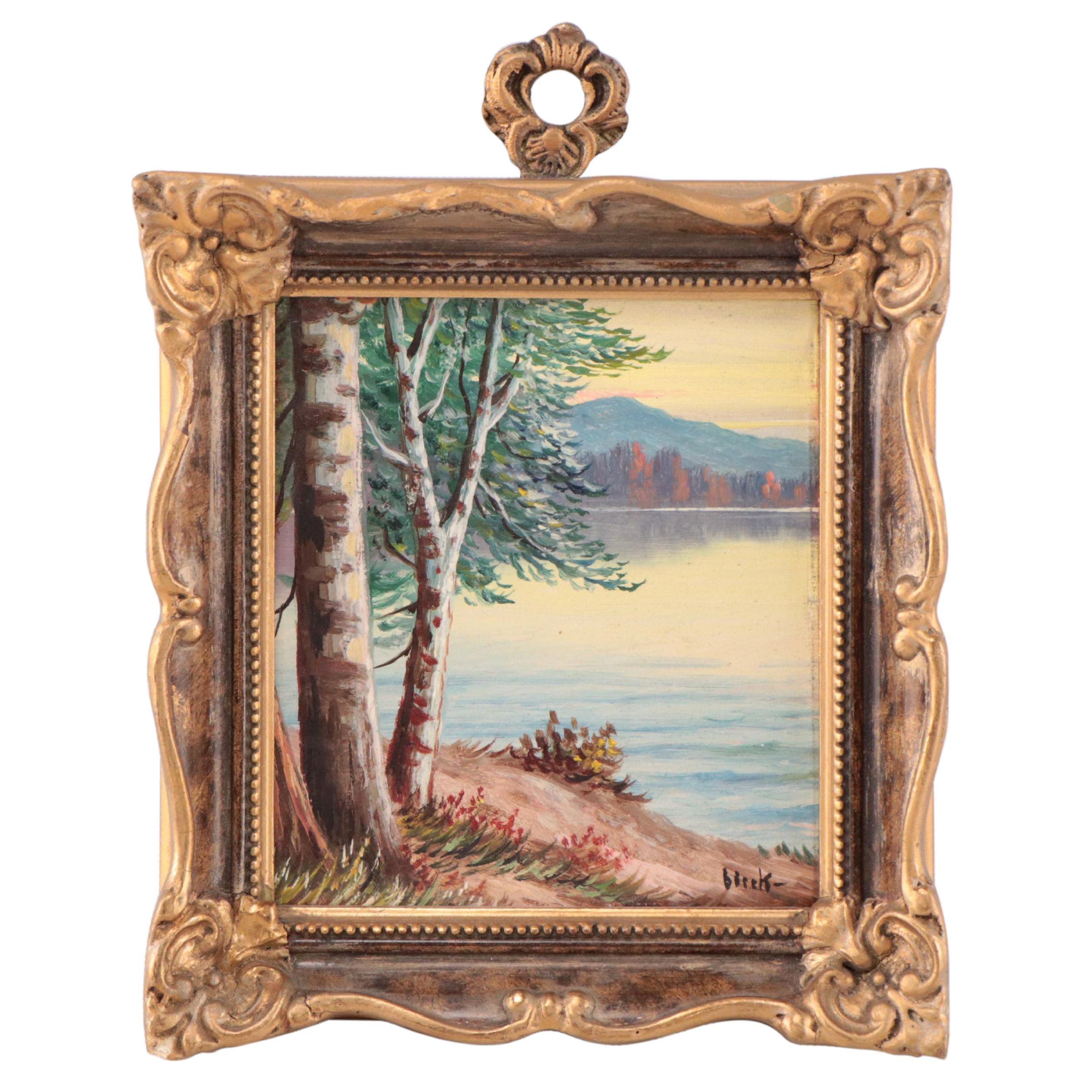 Lake Landscape Oil Painting