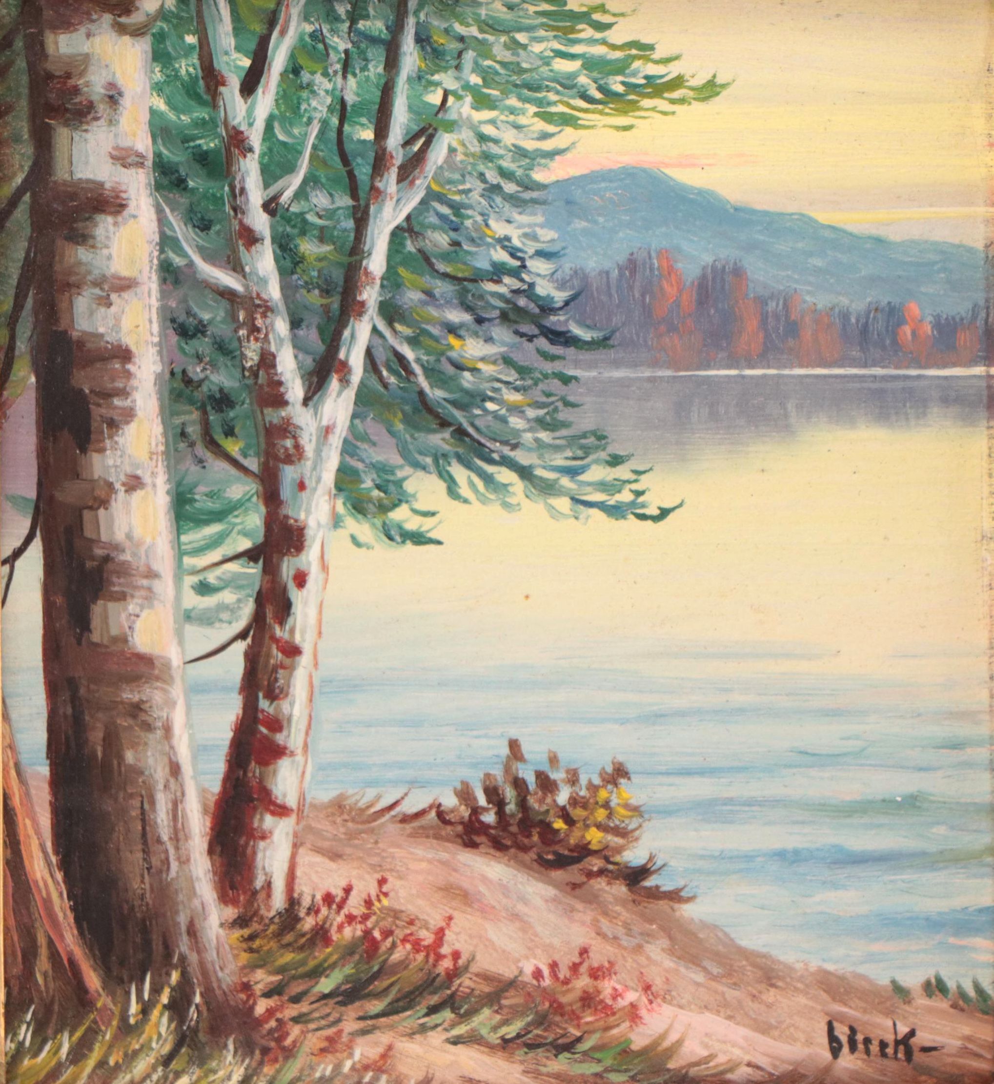 Lake Landscape Oil Painting