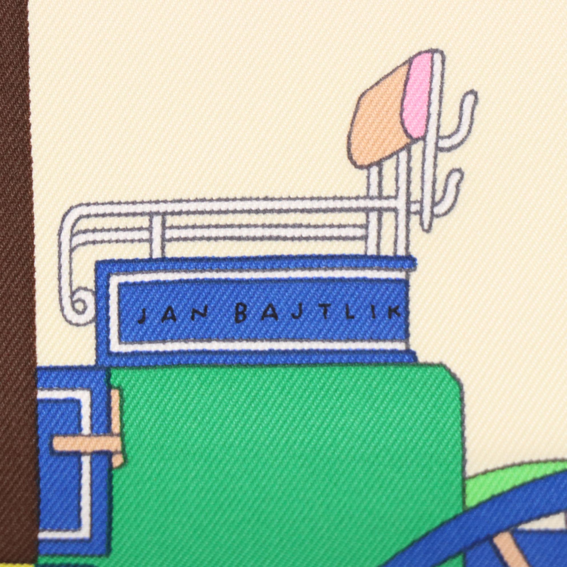 Hermès "Voitures Exquises" Scarf 90 in Silk Twill with Box