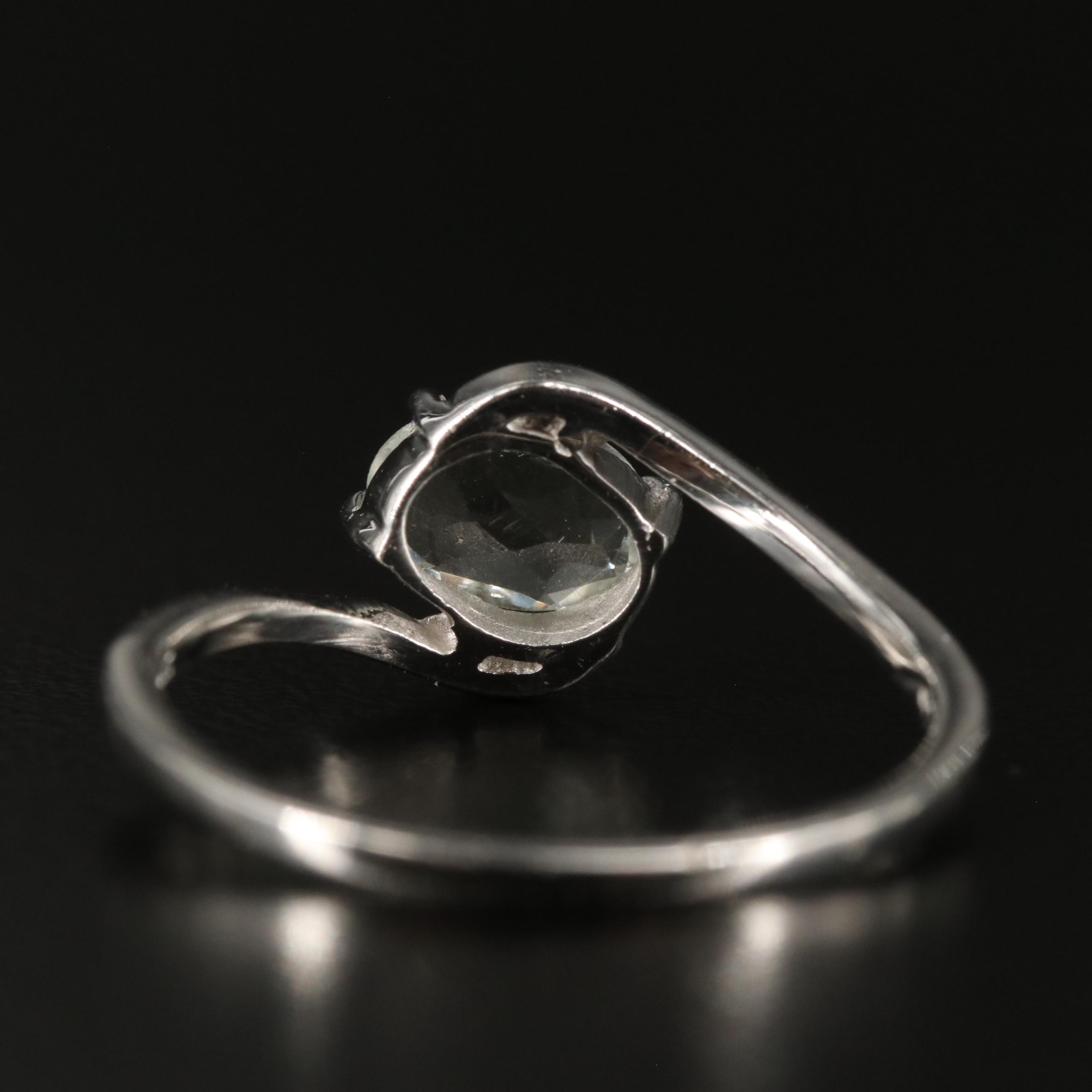 Sterling Prasiolite Bypass Ring