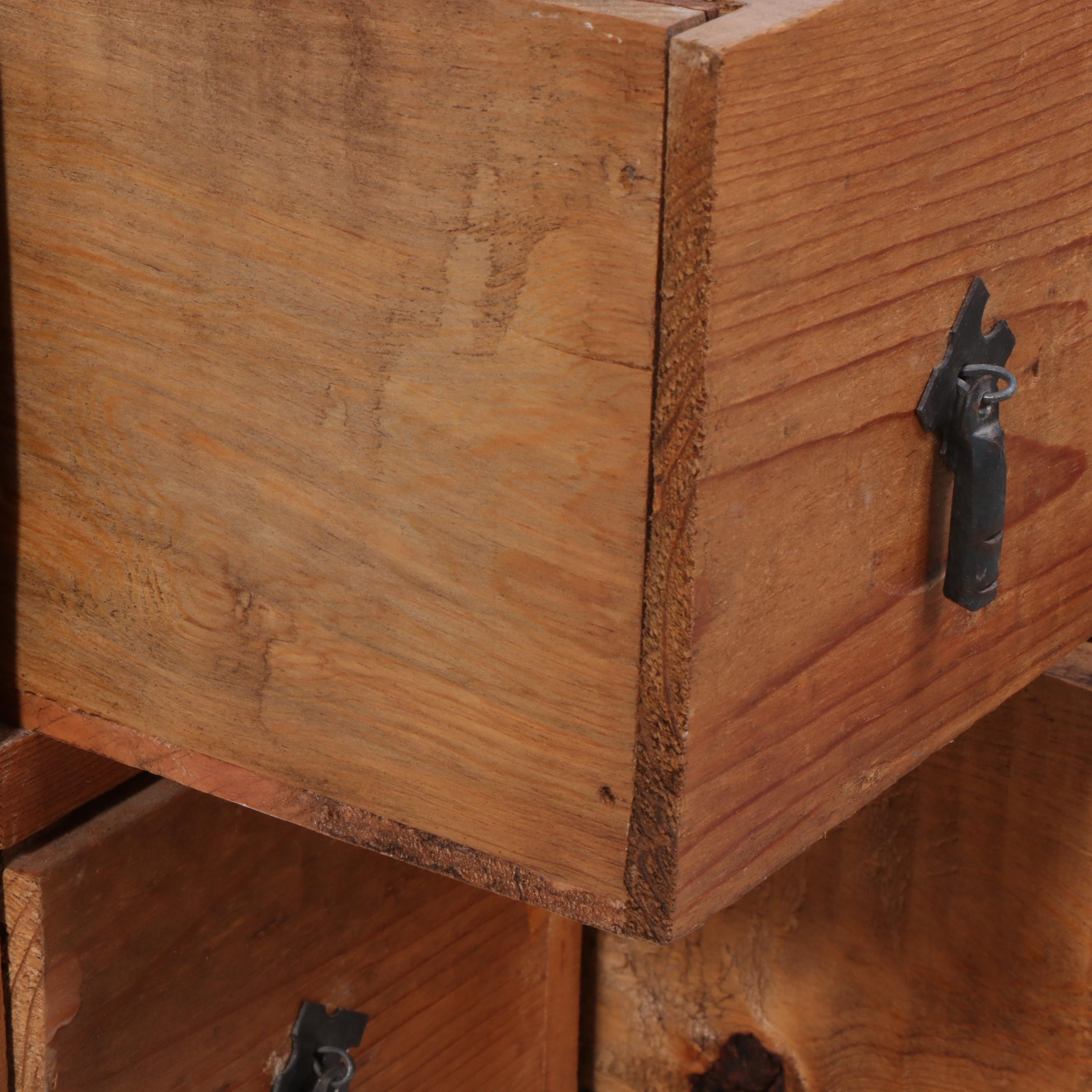 Pine Apothecary Style Chest of 12 Drawers