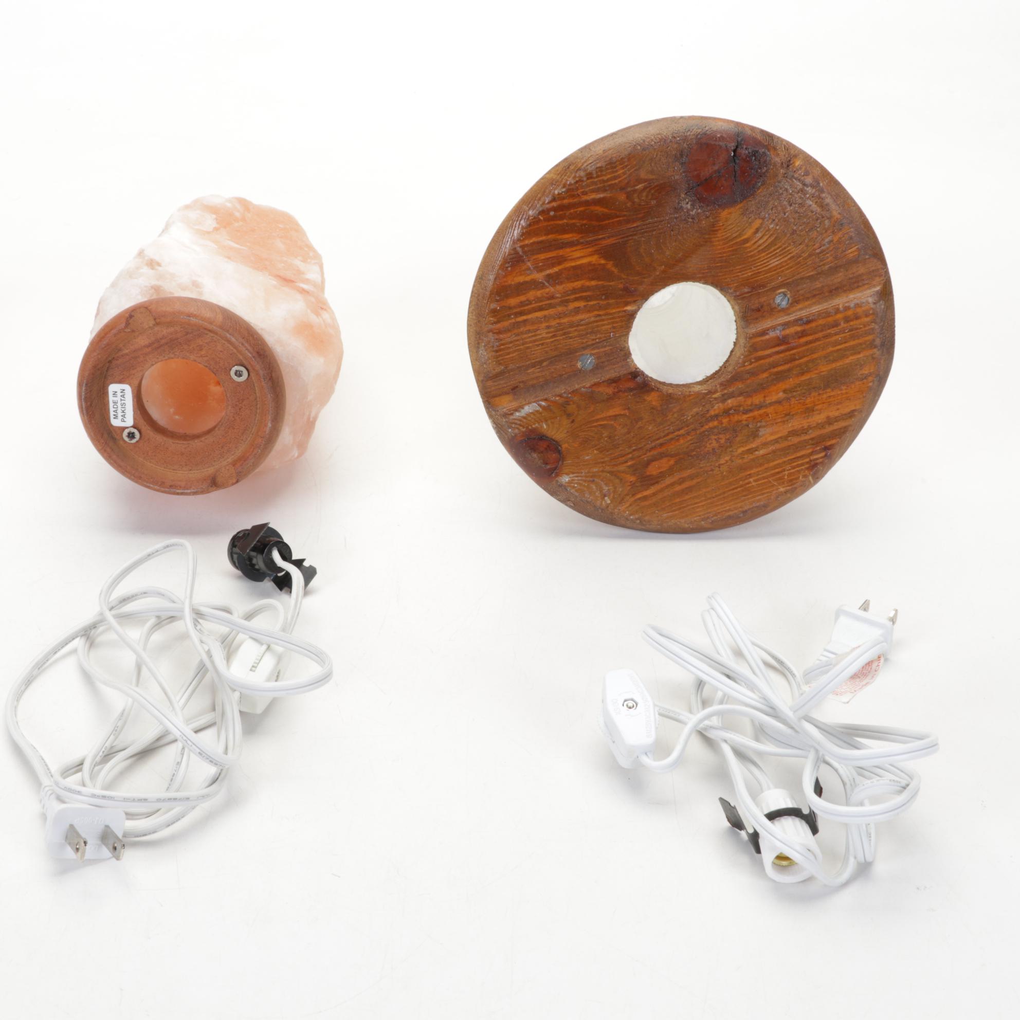 Pink Salt Lamp, Selenite Lamp, Fossils, Minerals, Shells and Mythology Books