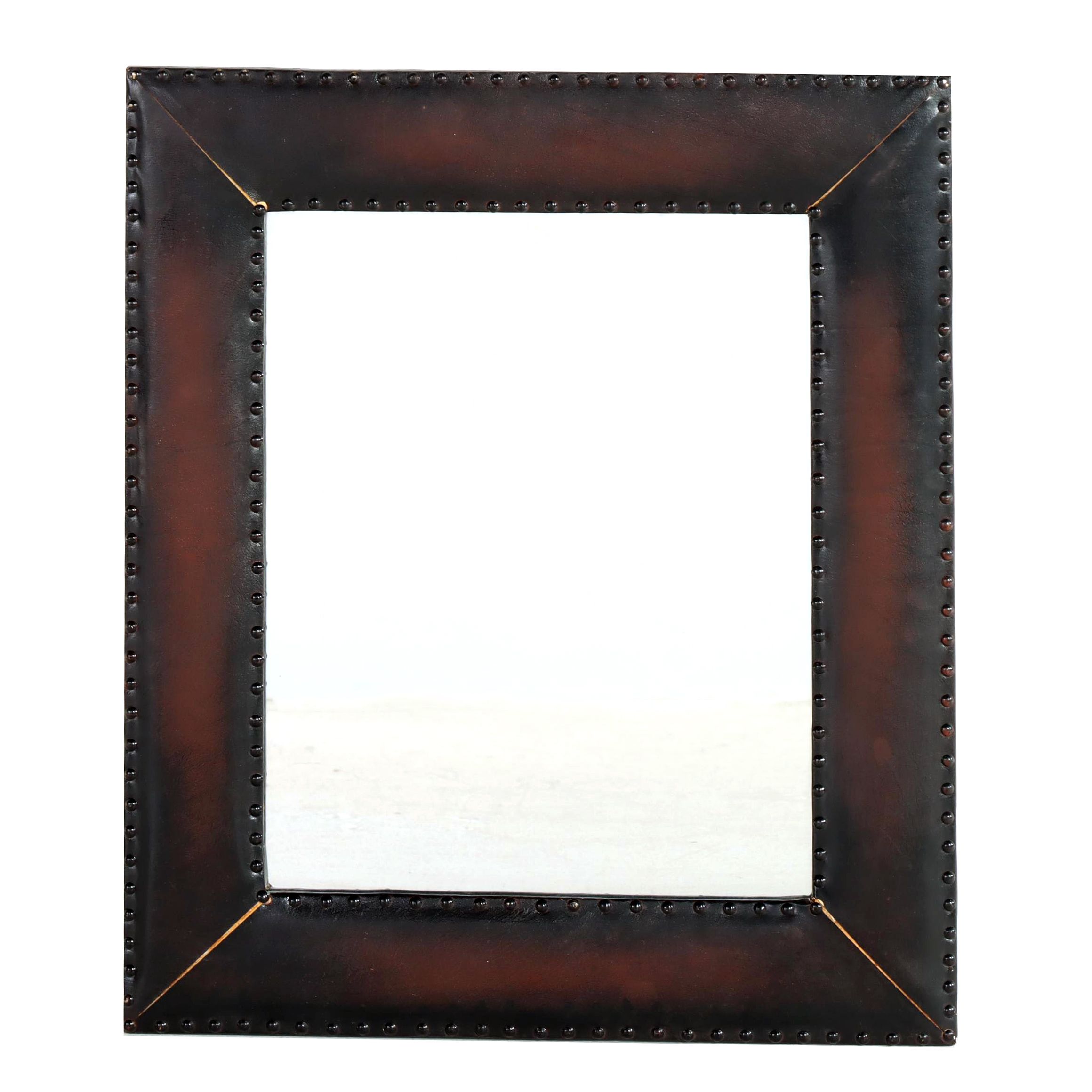 Pier 1 Imports Studded Faux-Leather Mirror