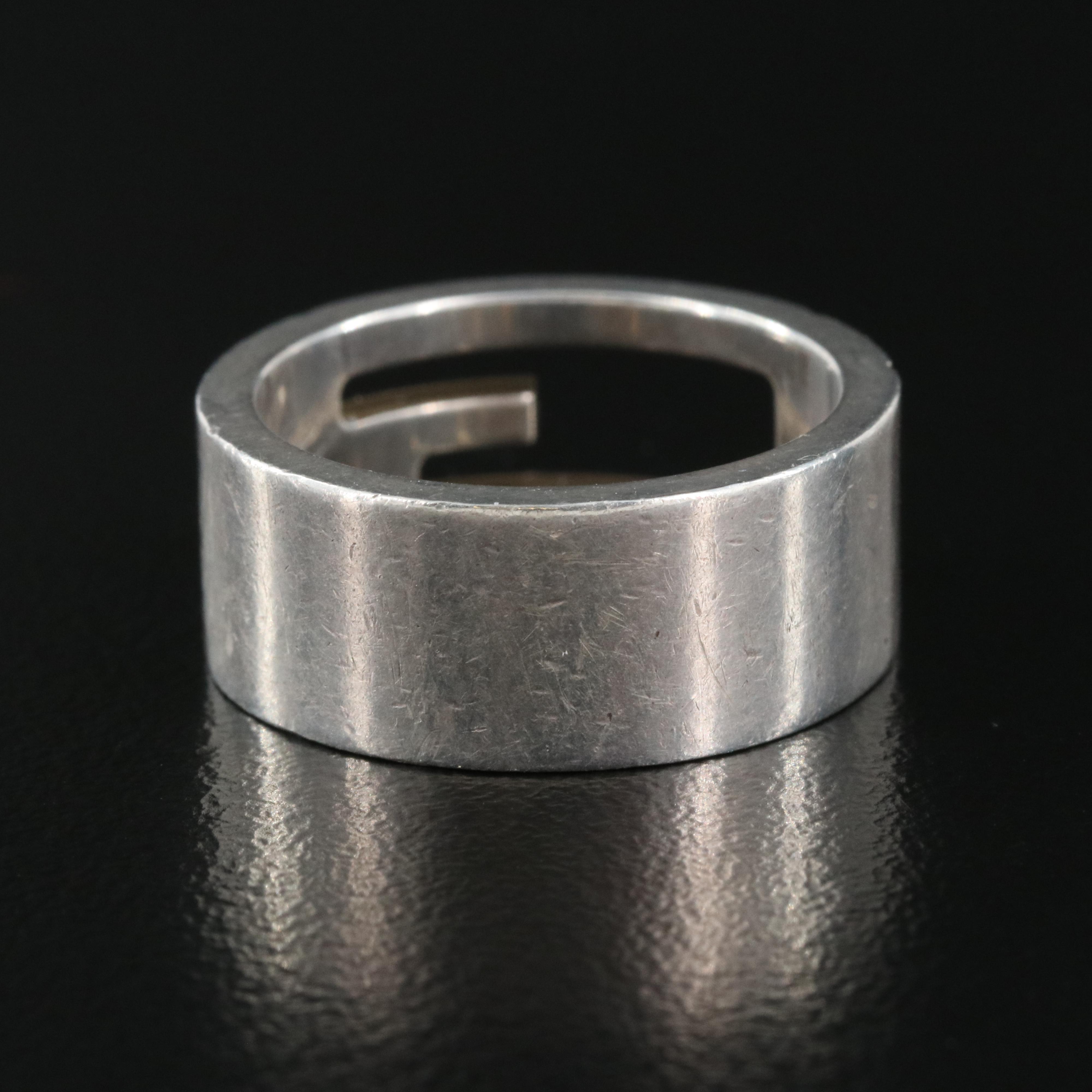 Gucci "G" Logo Sterling Cut Out Band