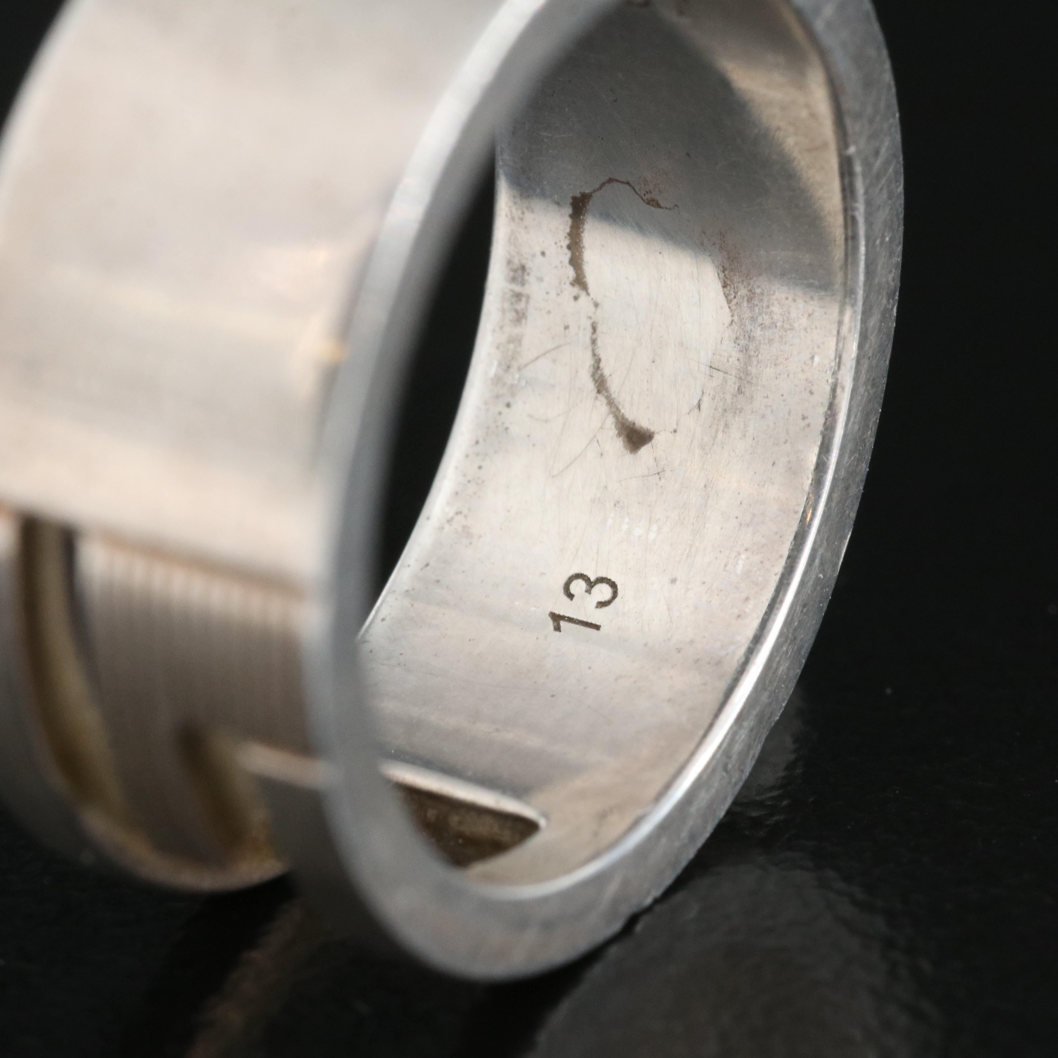 Gucci "G" Logo Sterling Cut Out Band