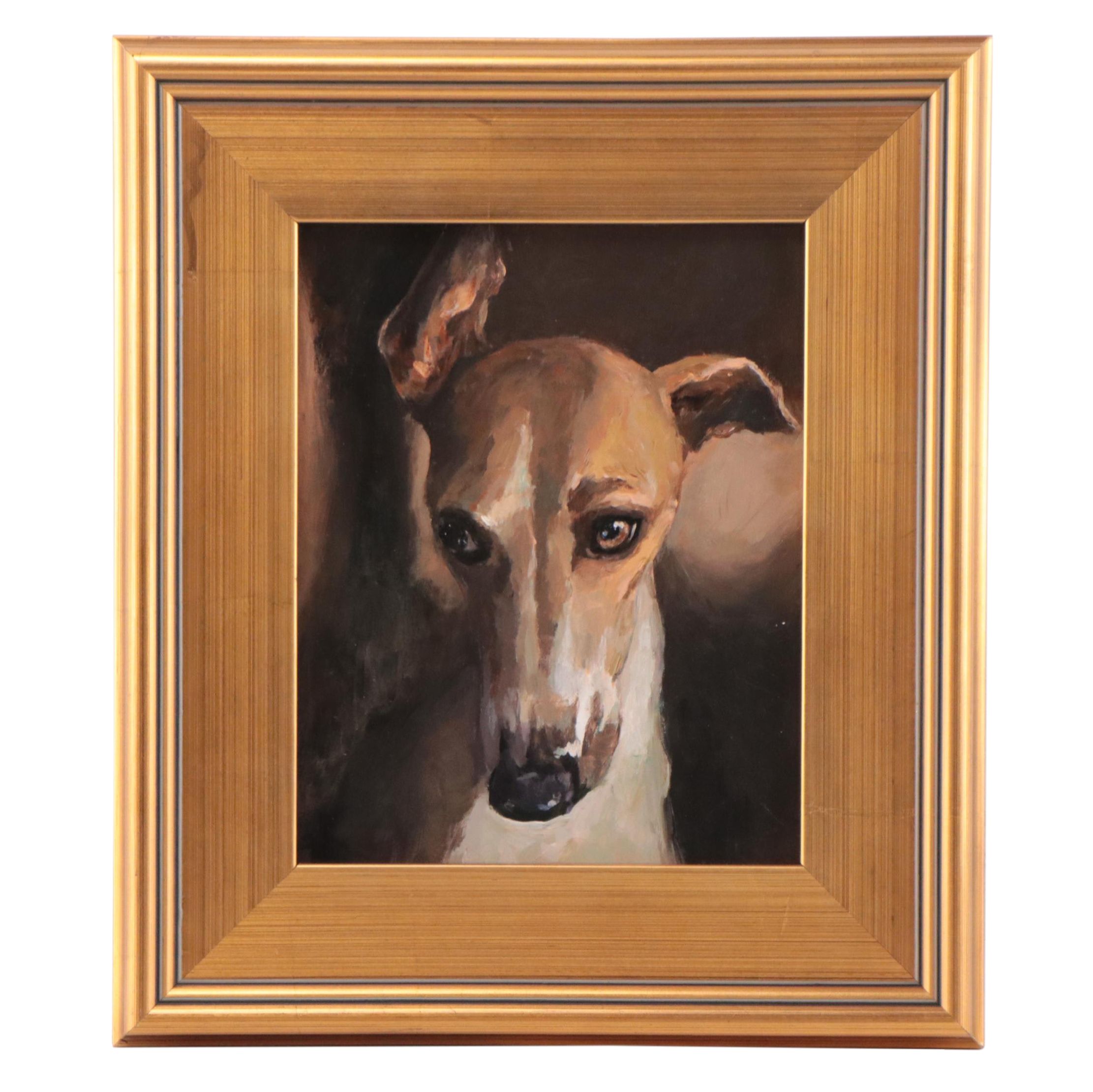 Oil Painting of Dog Portrait, 1998