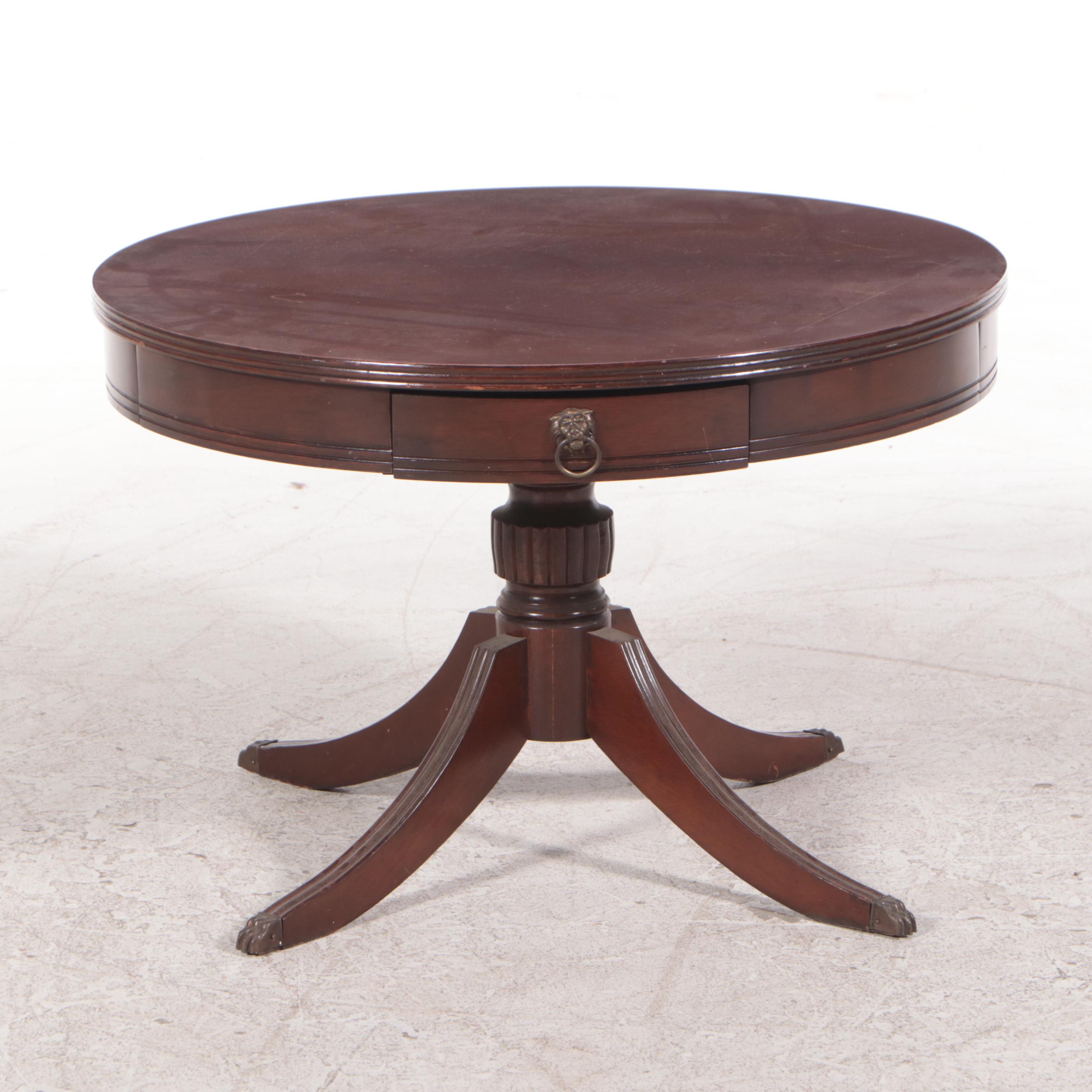 American Classical Style Mahogany Coffee Table and Side Table, 20th Century