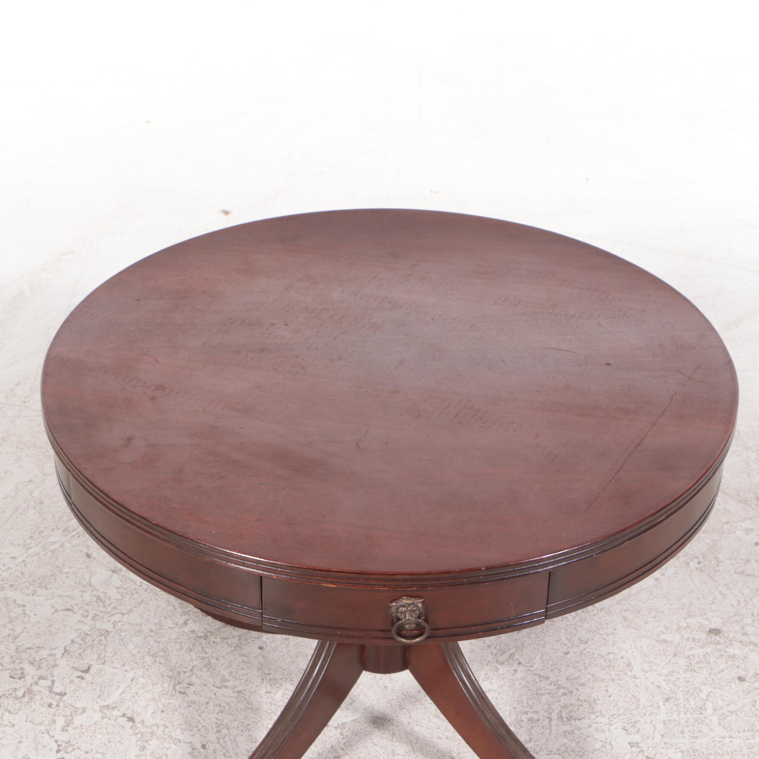 American Classical Style Mahogany Coffee Table and Side Table, 20th Century