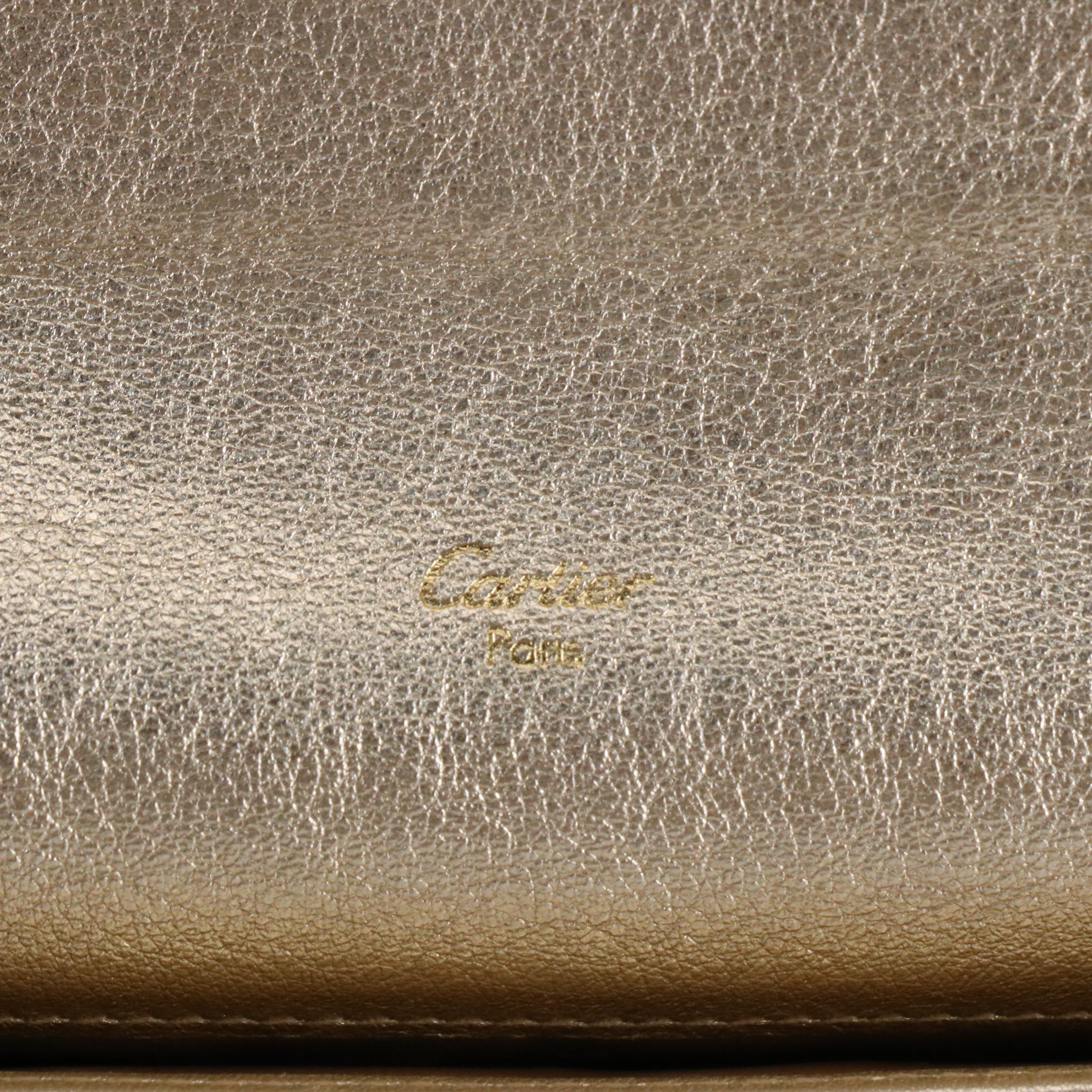 Cartier Love Continental Wallet in Metallic Gold Leather