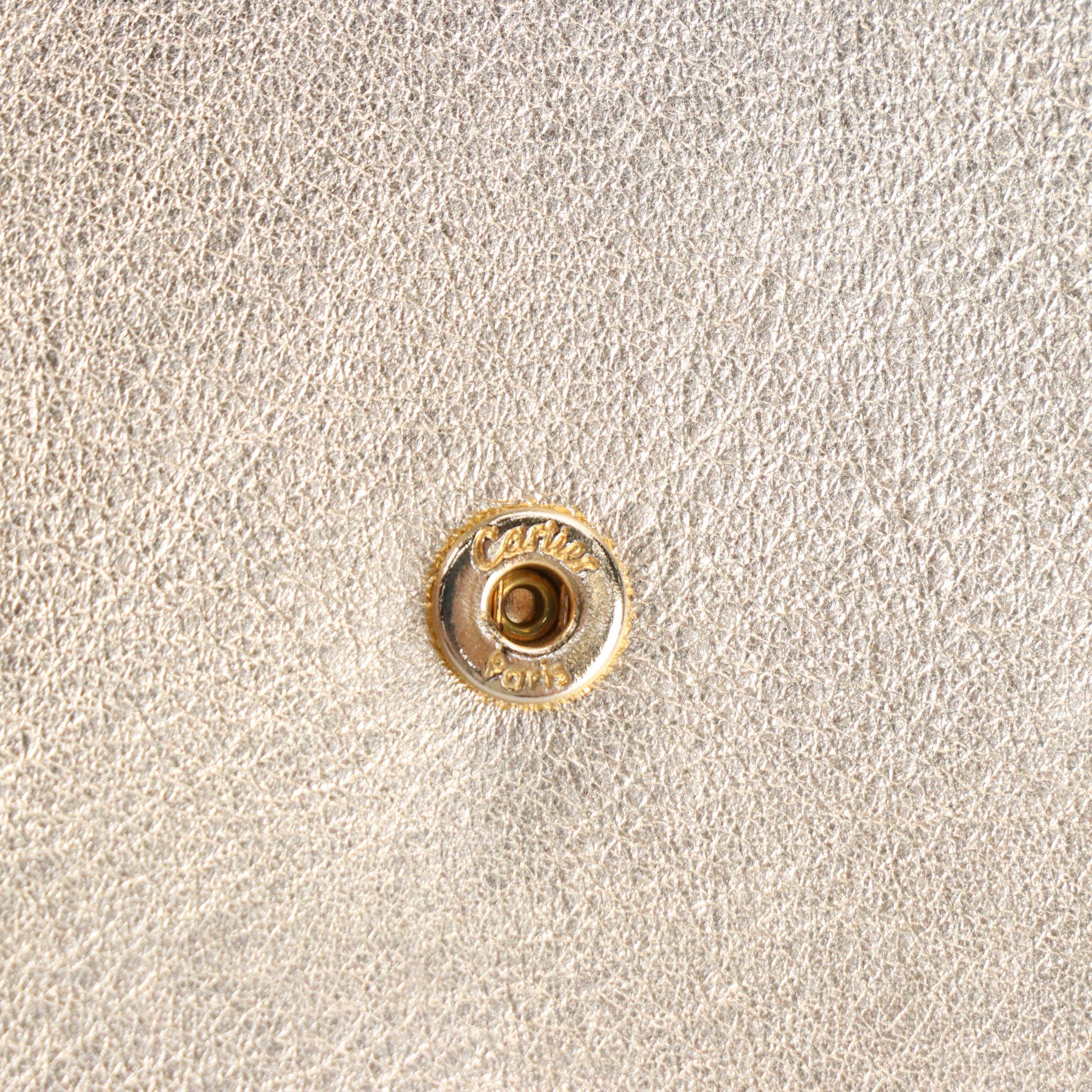 Cartier Love Continental Wallet in Metallic Gold Leather