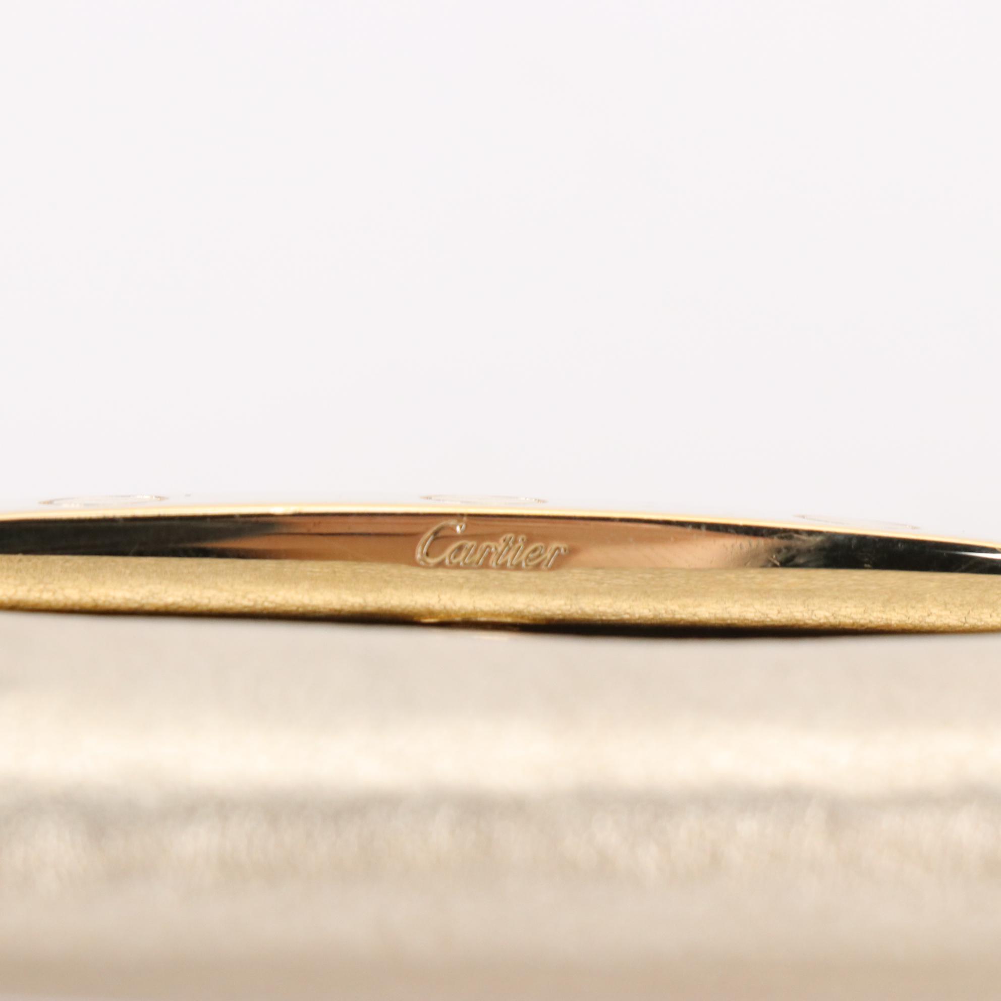 Cartier Love Continental Wallet in Metallic Gold Leather