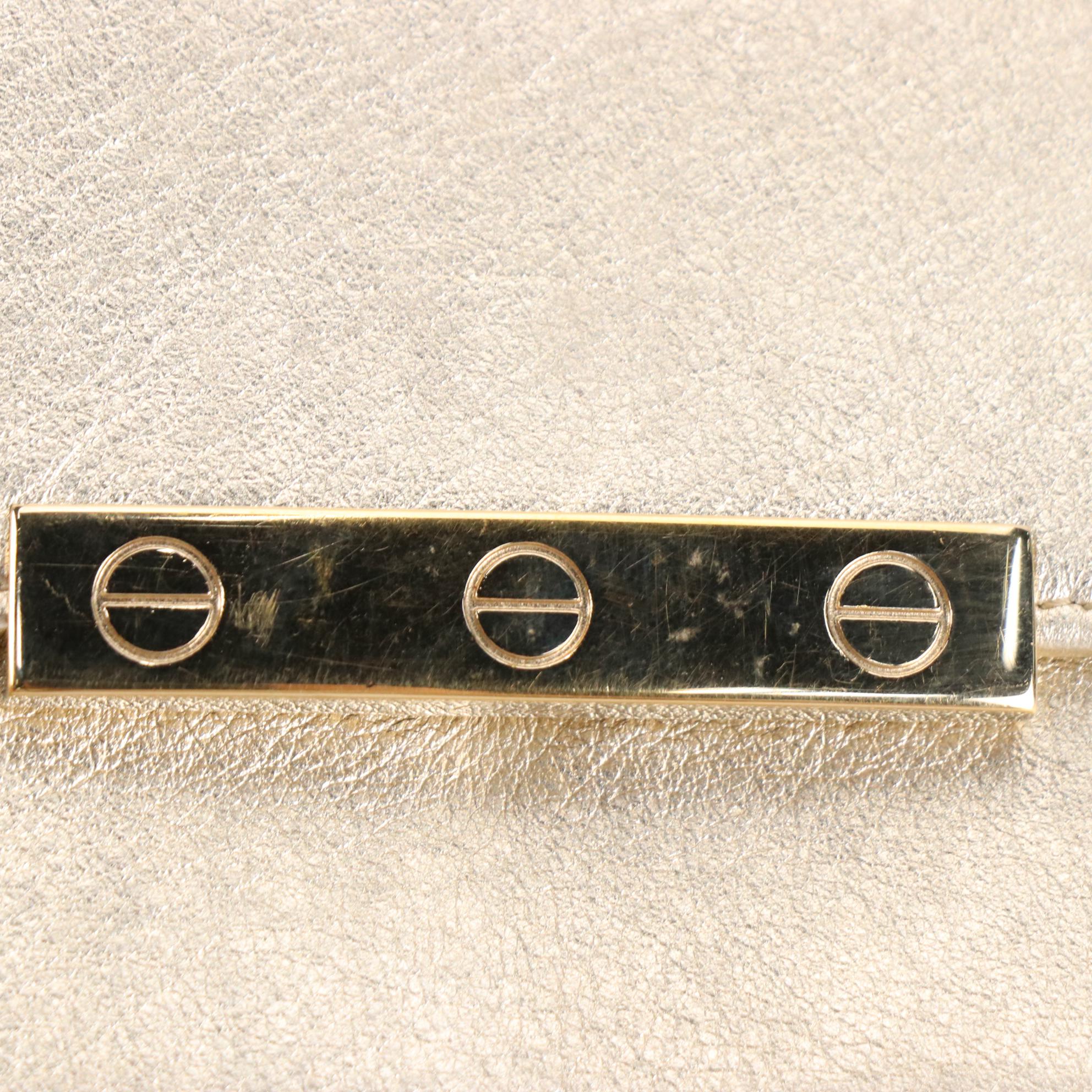 Cartier Love Continental Wallet in Metallic Gold Leather