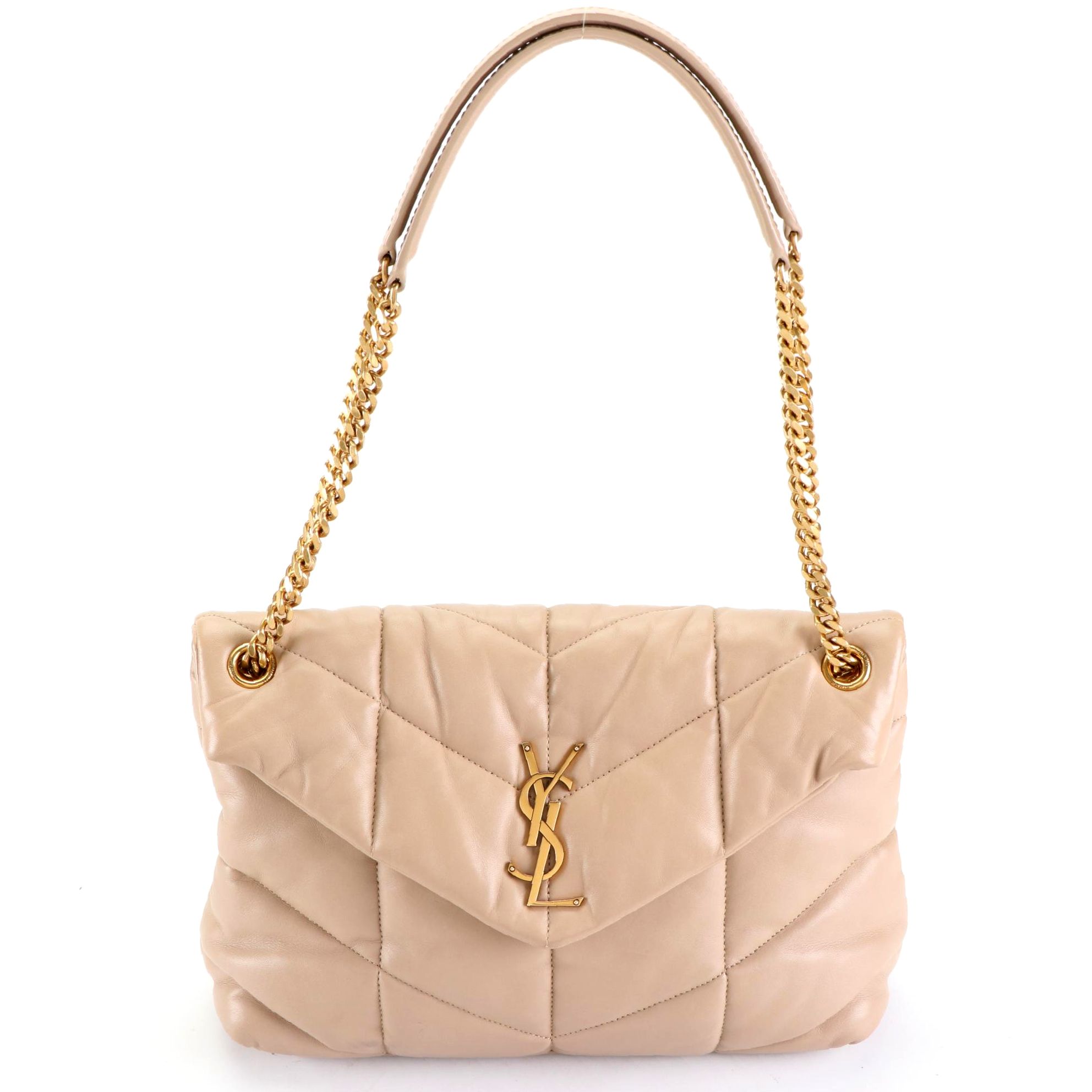 Saint Laurent Small LouLou Puffer Shoulder Bag in Quilted Lambskin