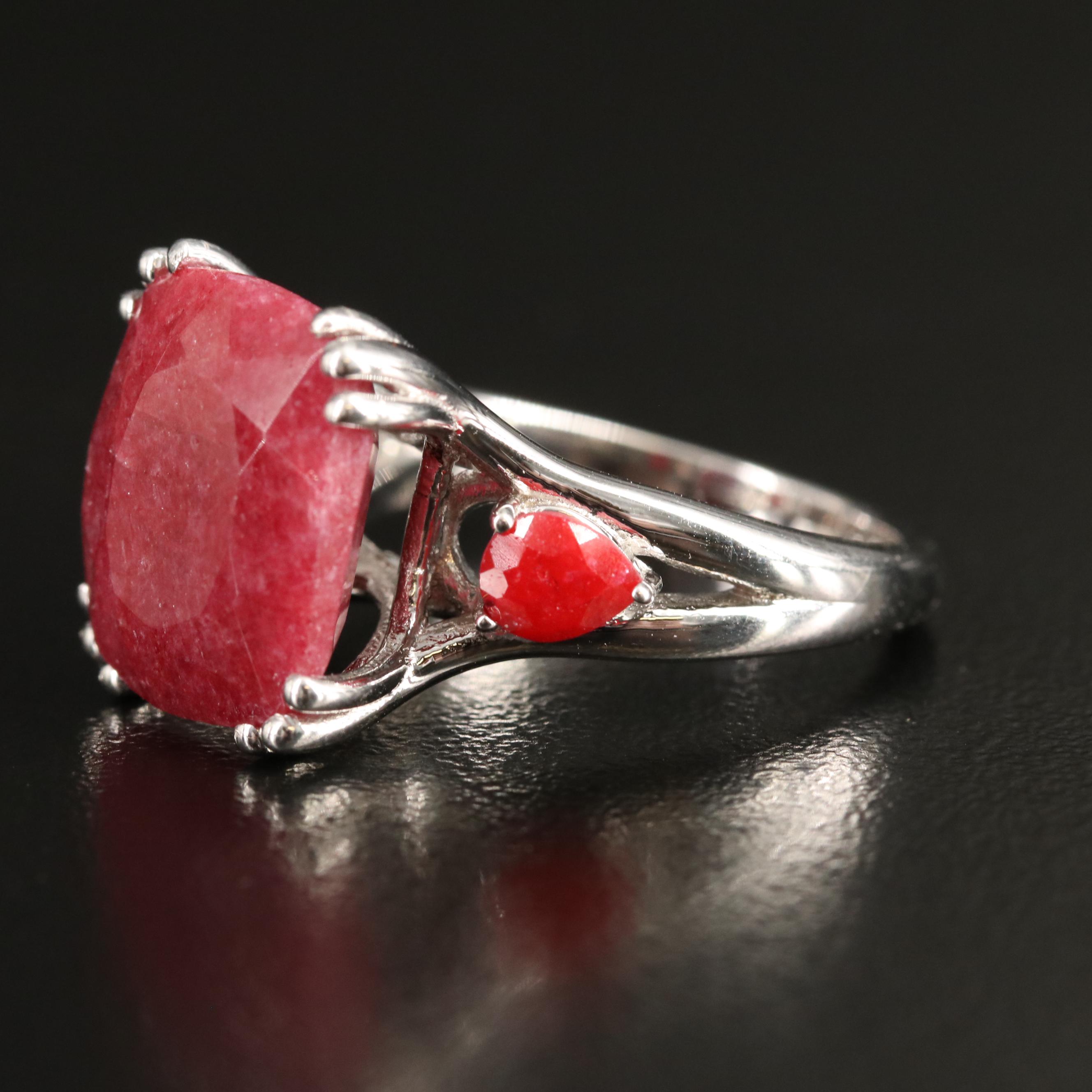 Sterling Beryl and Sapphire Ring