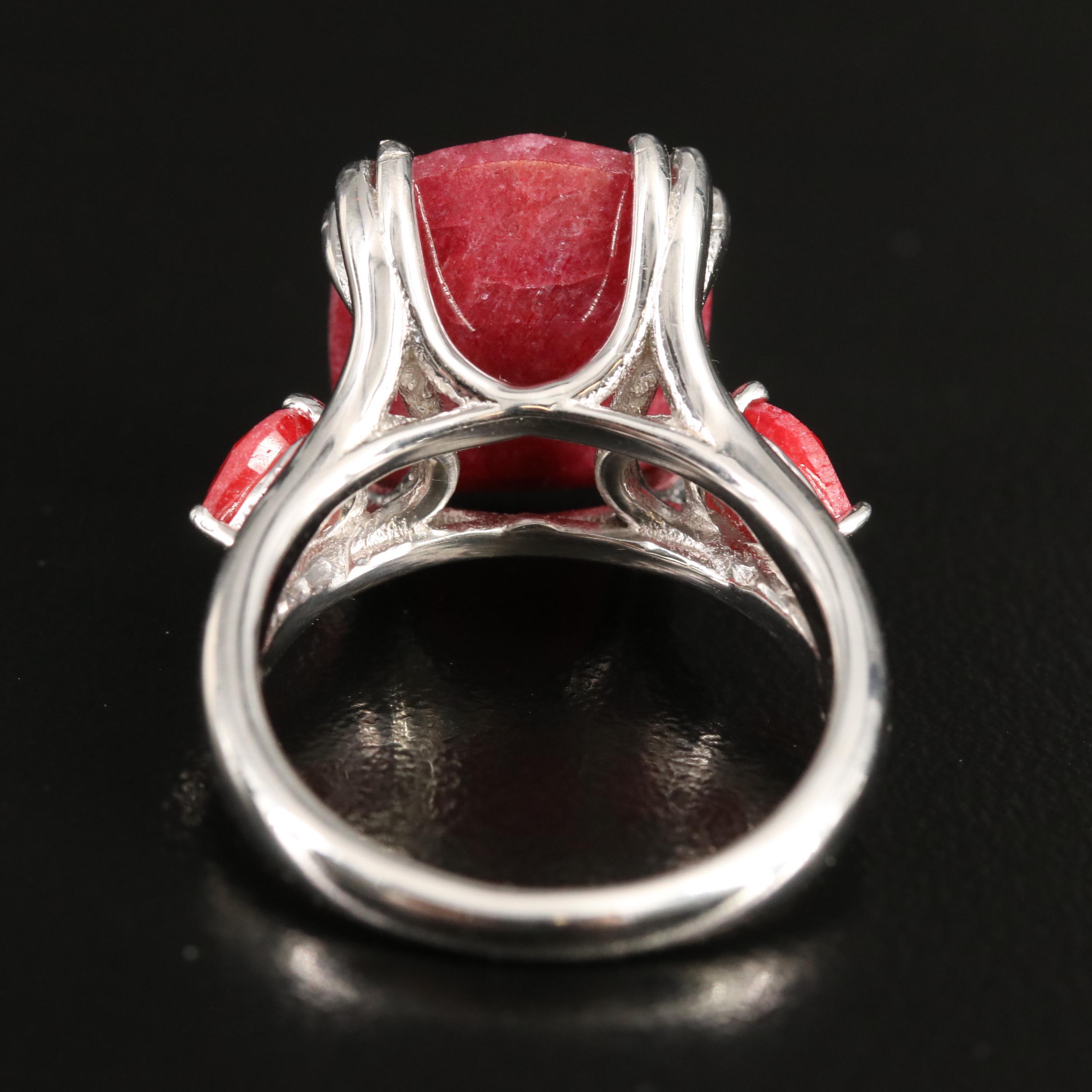 Sterling Beryl and Sapphire Ring