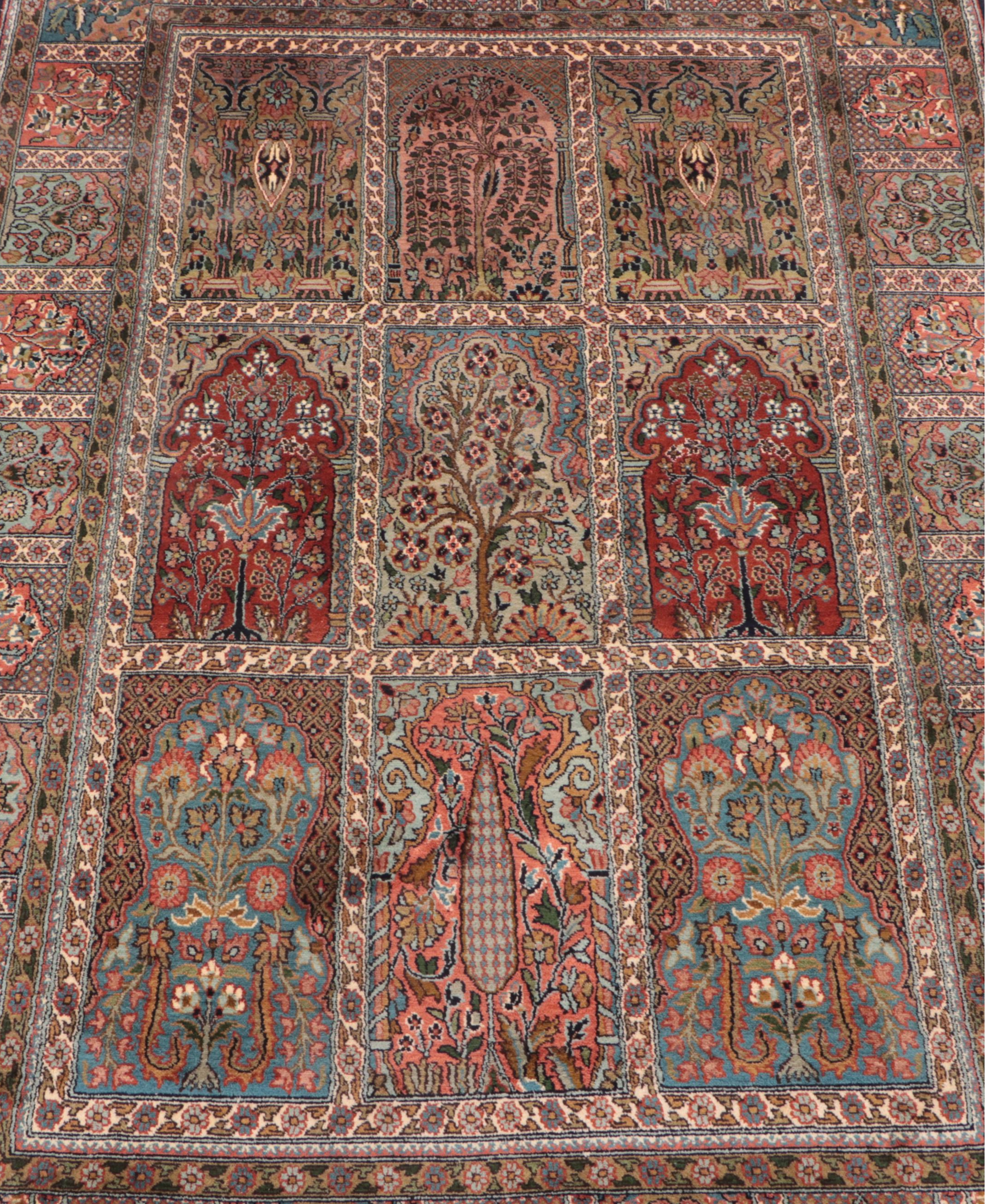 4'1 x 6'5 Hand-Knotted Turkish Hereke Area Rug