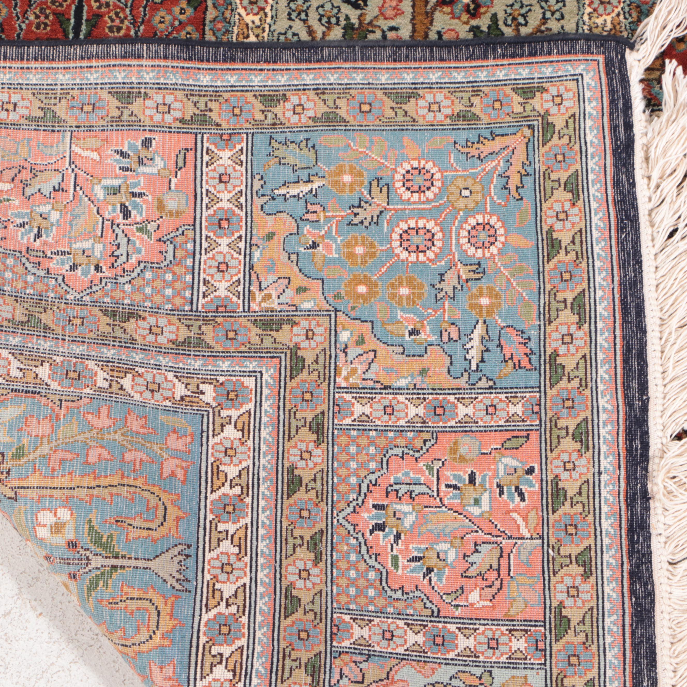 4'1 x 6'5 Hand-Knotted Turkish Hereke Area Rug