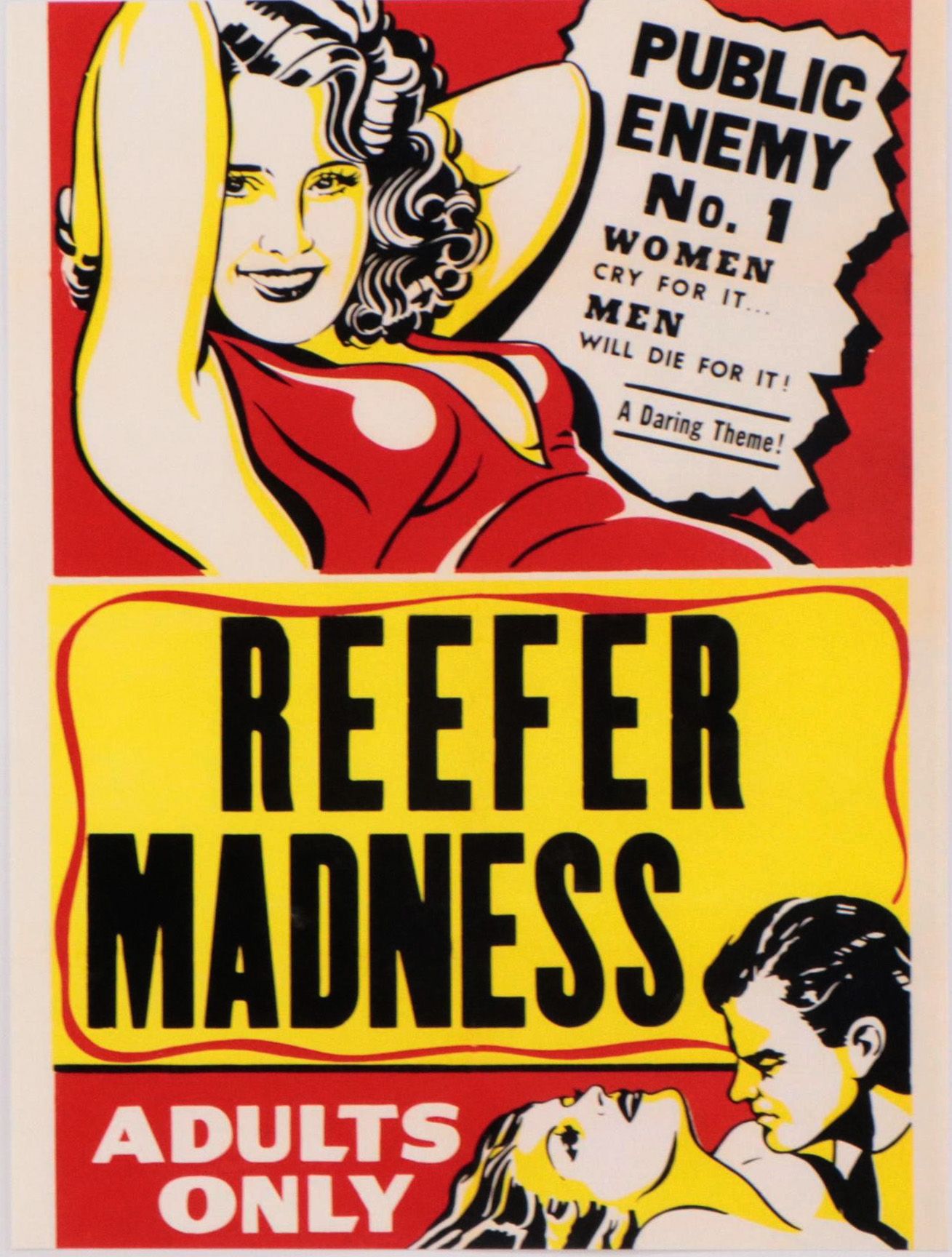 Offset Lithograph of Cannabis Propaganda Poster "Reefer Madness"