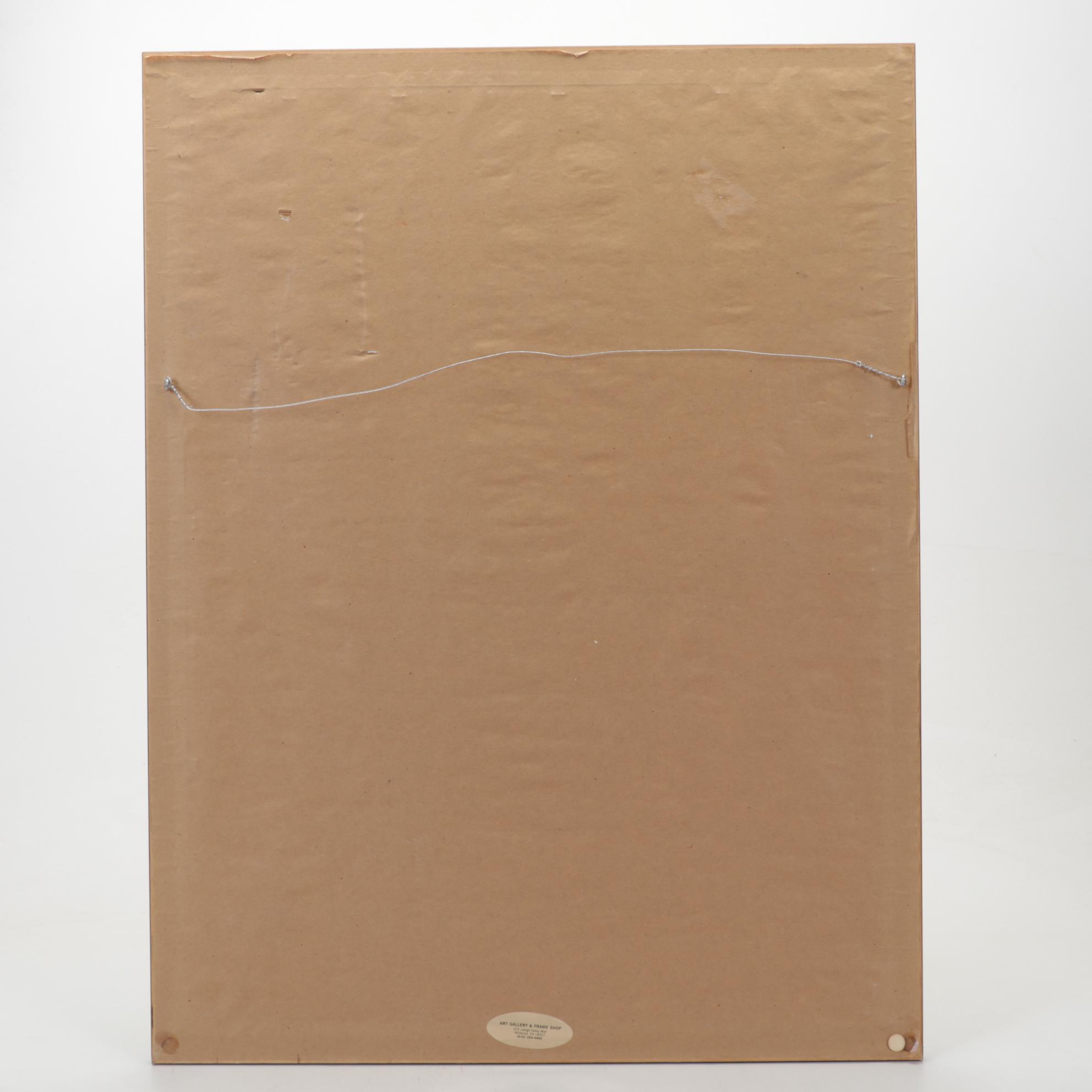 Jean Hall Tonk Cat Portrait Watercolor Painting, Late 20th Century