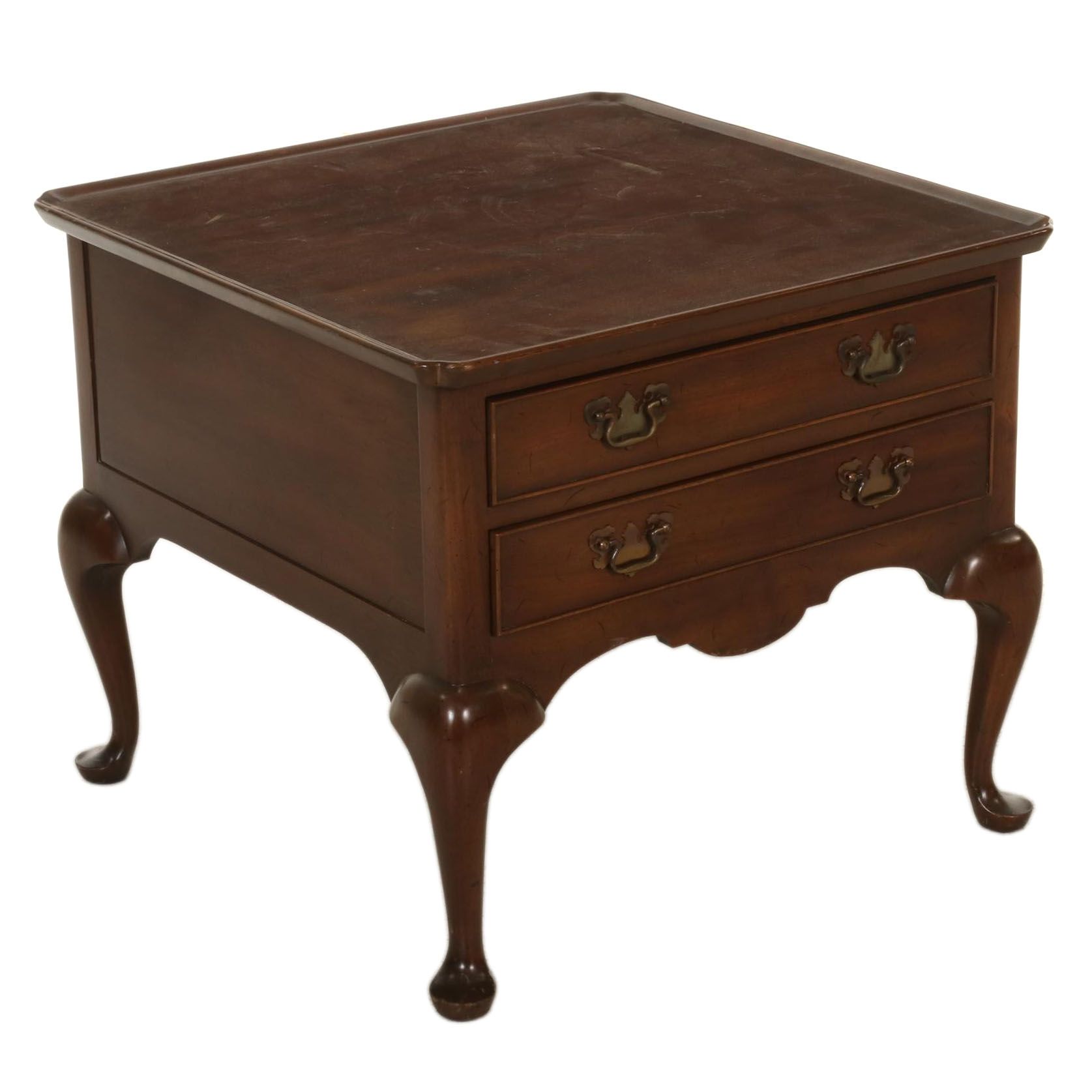 Kittinger Queen Anne Style Mahogany End Table