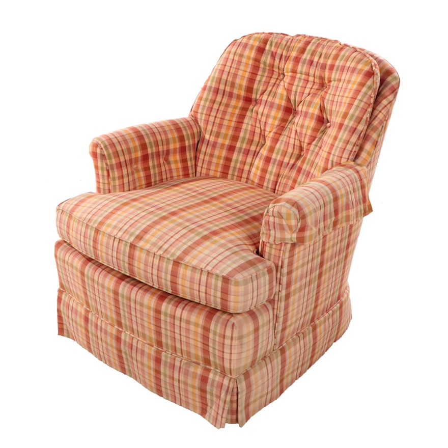 N.C. Schoonbeck division of Henredon Buttoned-Down Swivel-Rocker