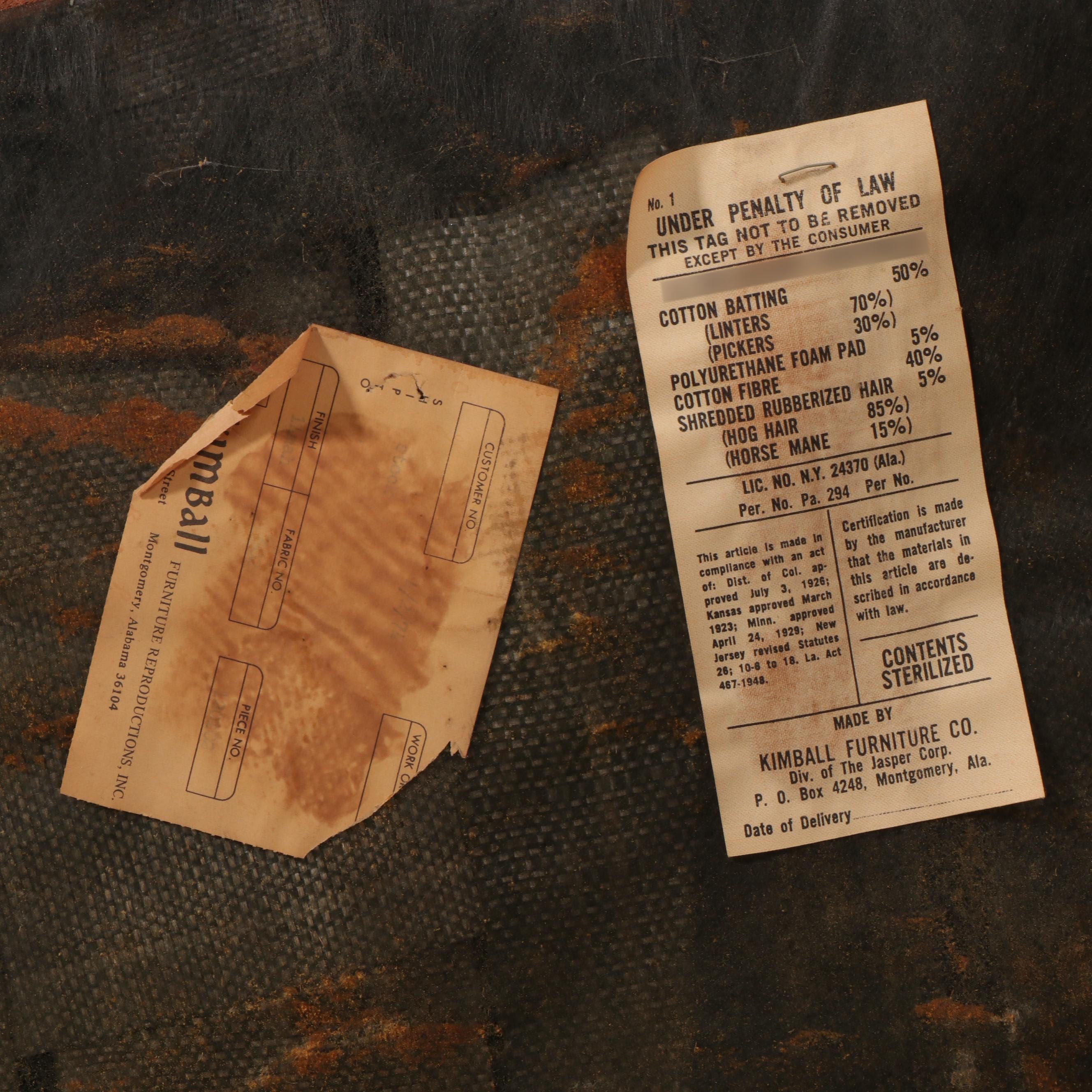 Kimball Furniture Victorian Style Carved and Velvet Upholstered Parlor Chairs