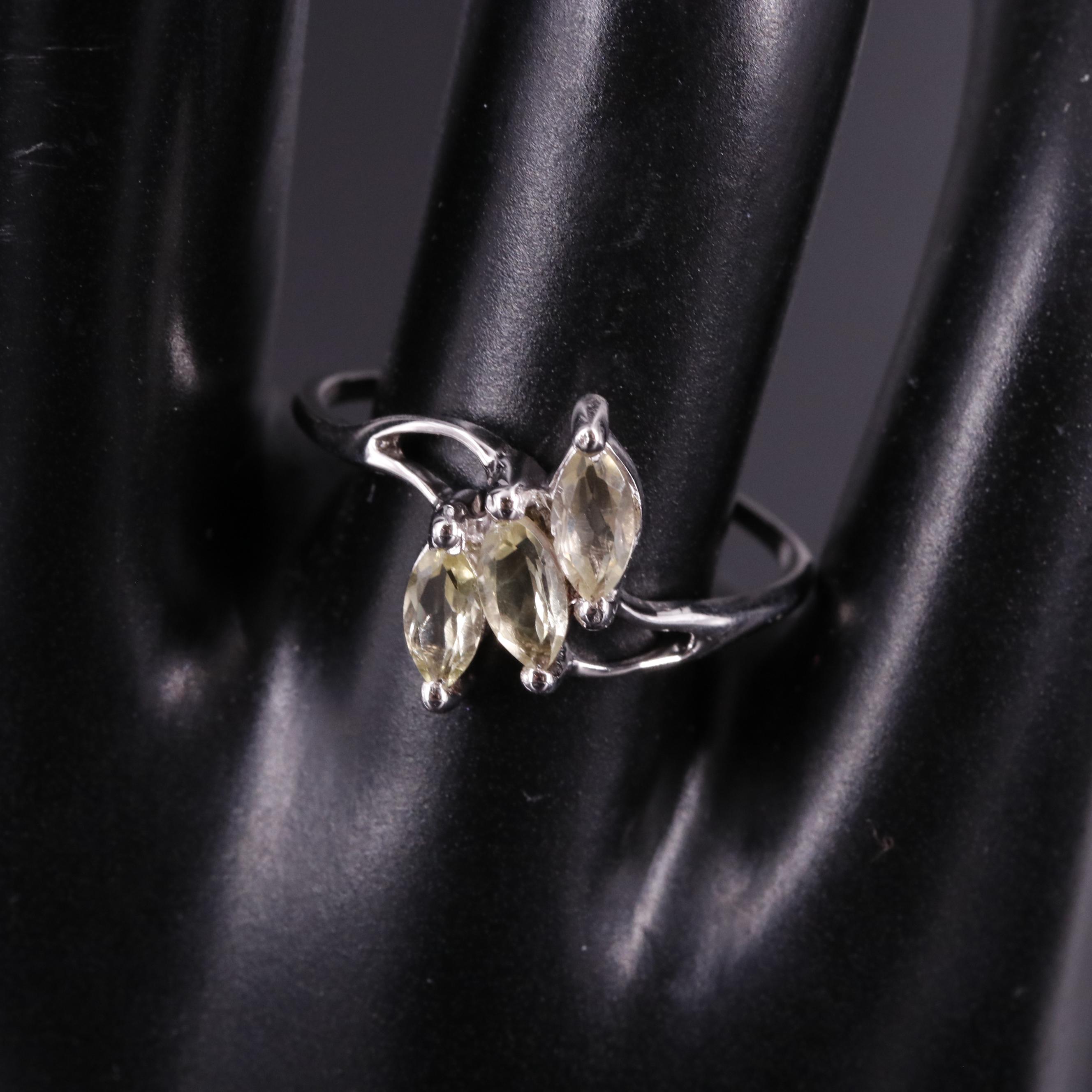 Sterling Citrine Ring
