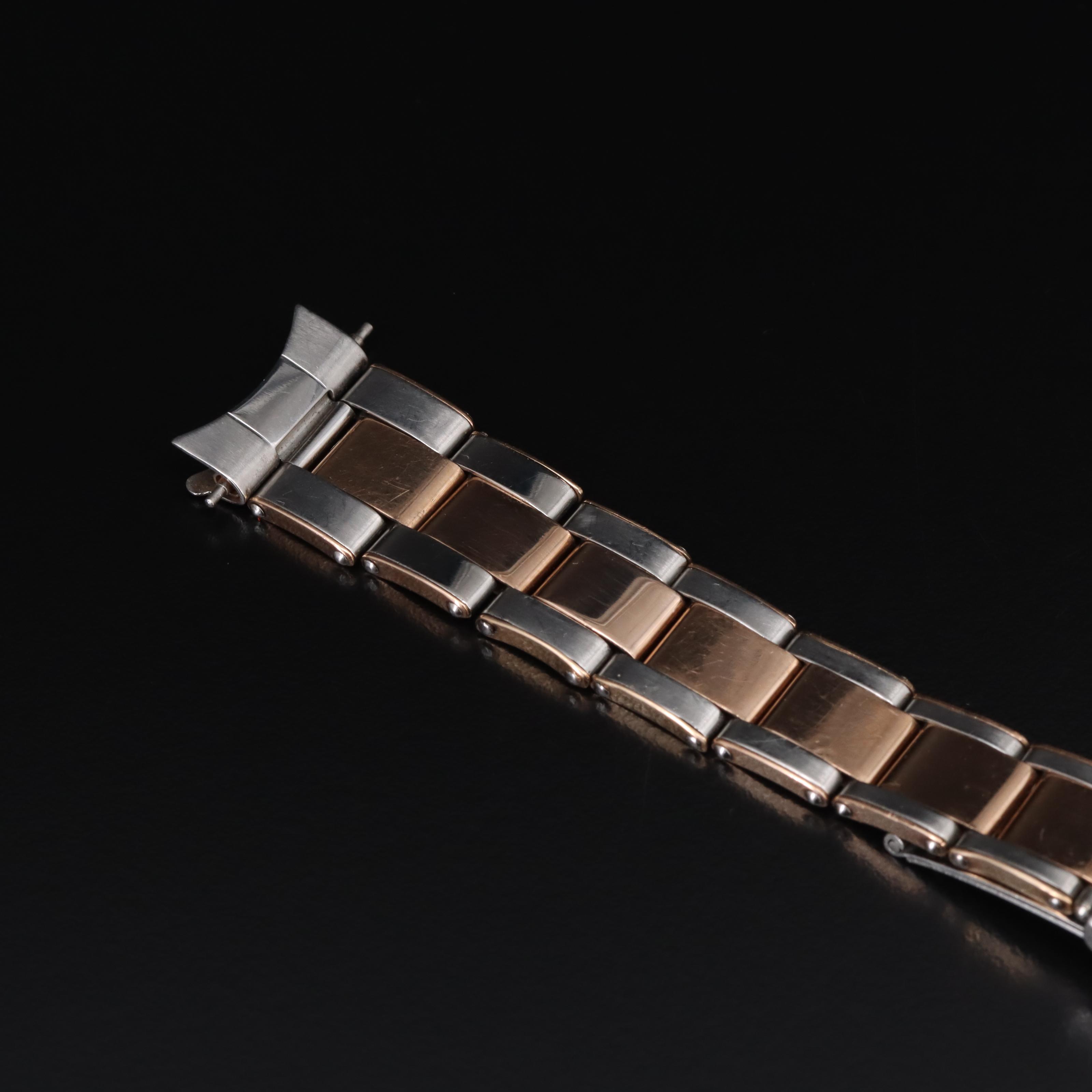 1966 Rolex Gay Fréres 14K Rose Gold and Stainless Steel Oyster Bracelet