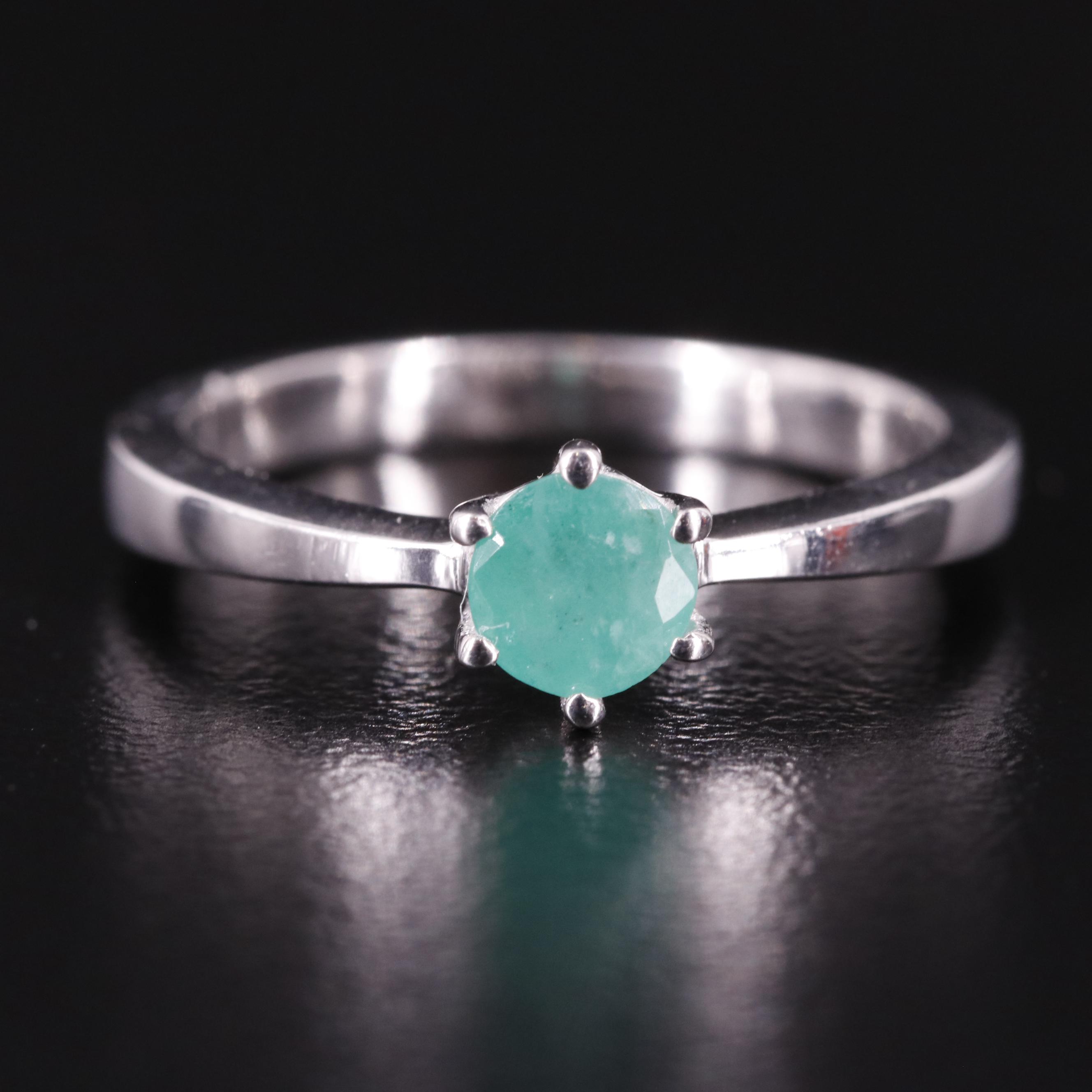 Sterling Emerald Ring