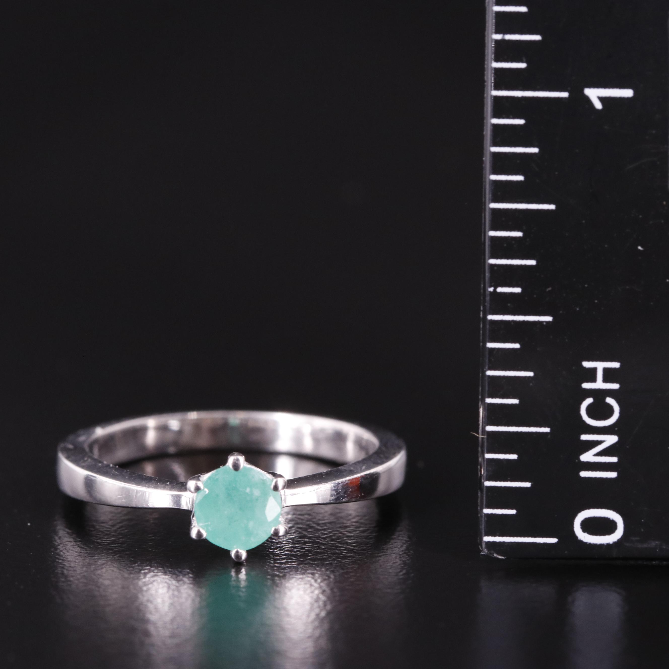 Sterling Emerald Ring
