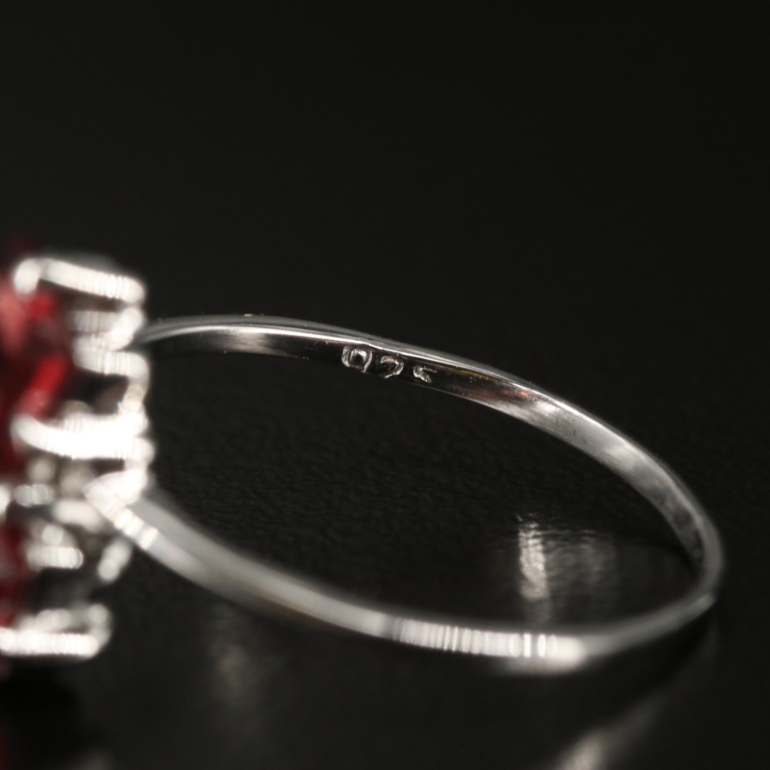 Sterling Double Garnet Ring