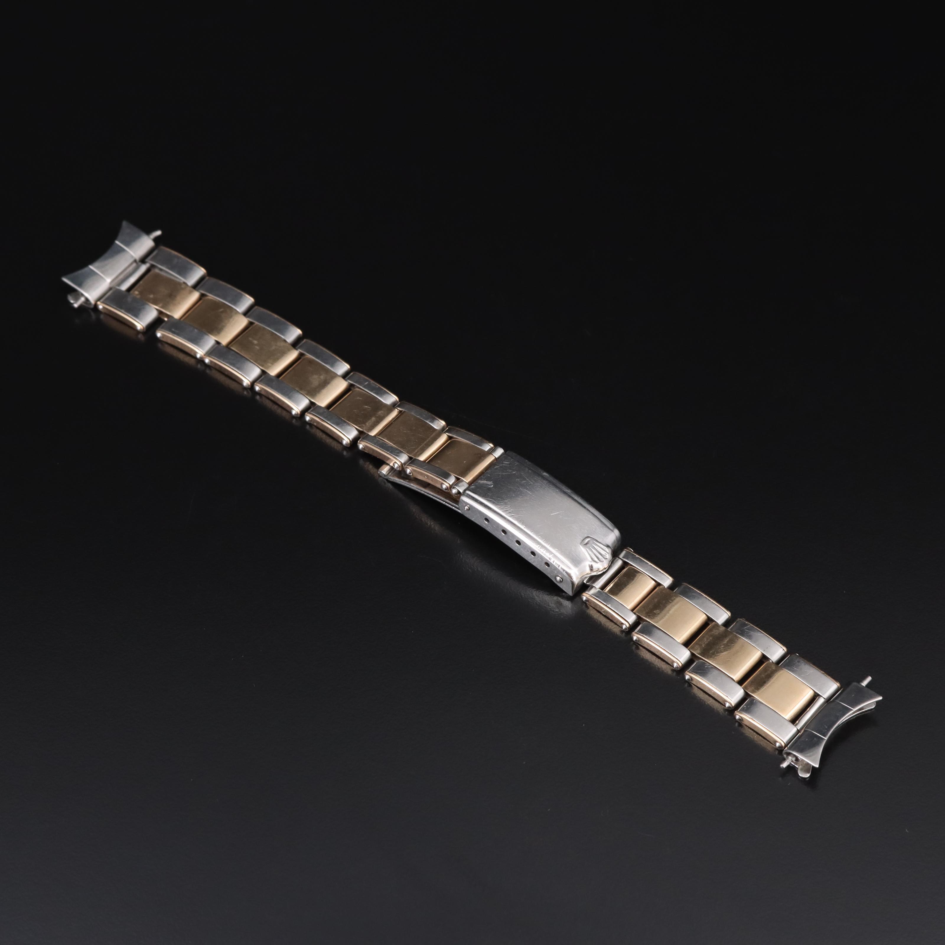 1966 14K and Stainless Steel Gay Fréres Rolex Oyster Bracelet