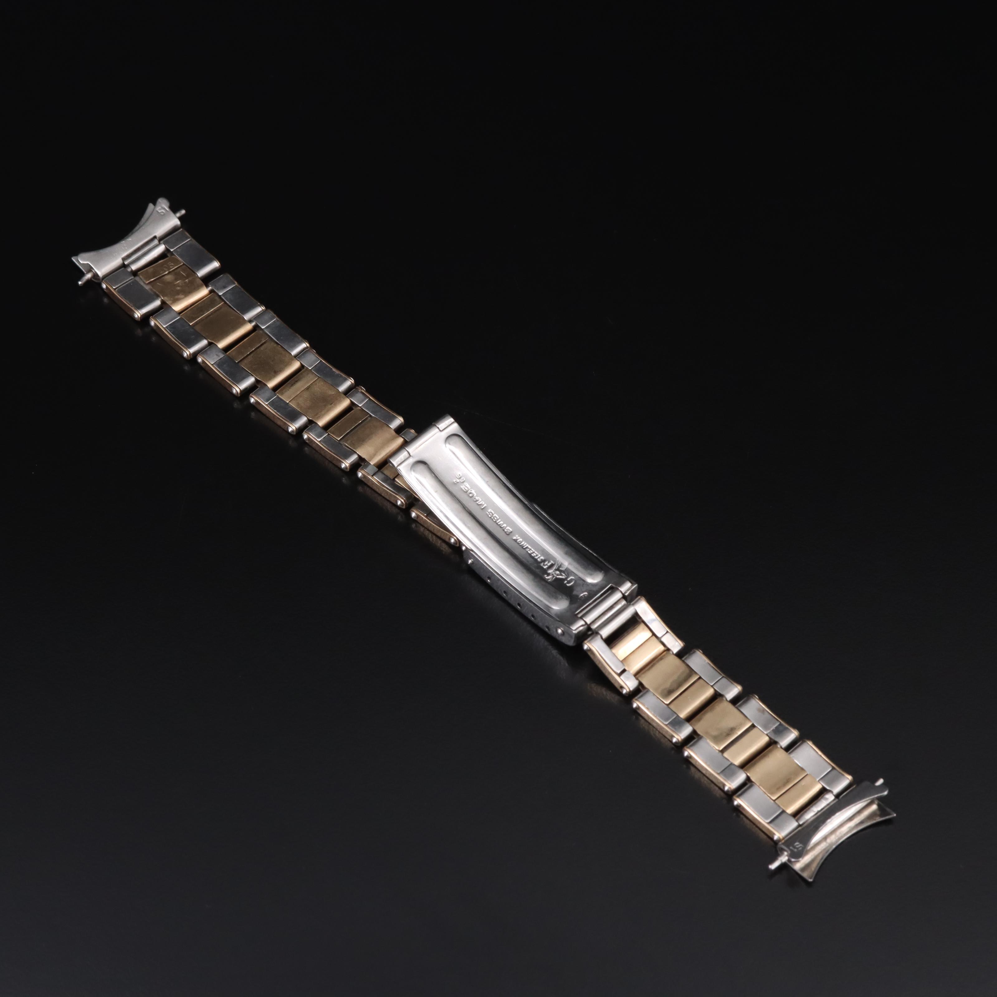 1966 14K and Stainless Steel Gay Fréres Rolex Oyster Bracelet