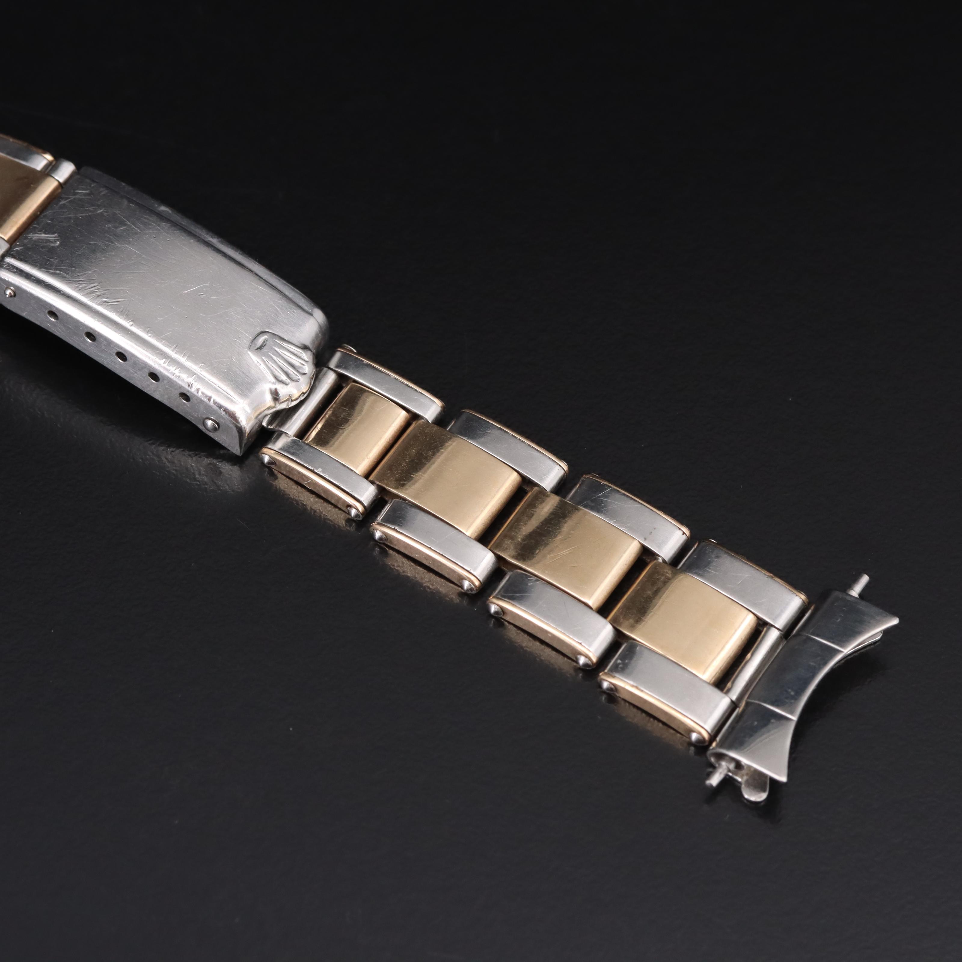 1966 14K and Stainless Steel Gay Fréres Rolex Oyster Bracelet