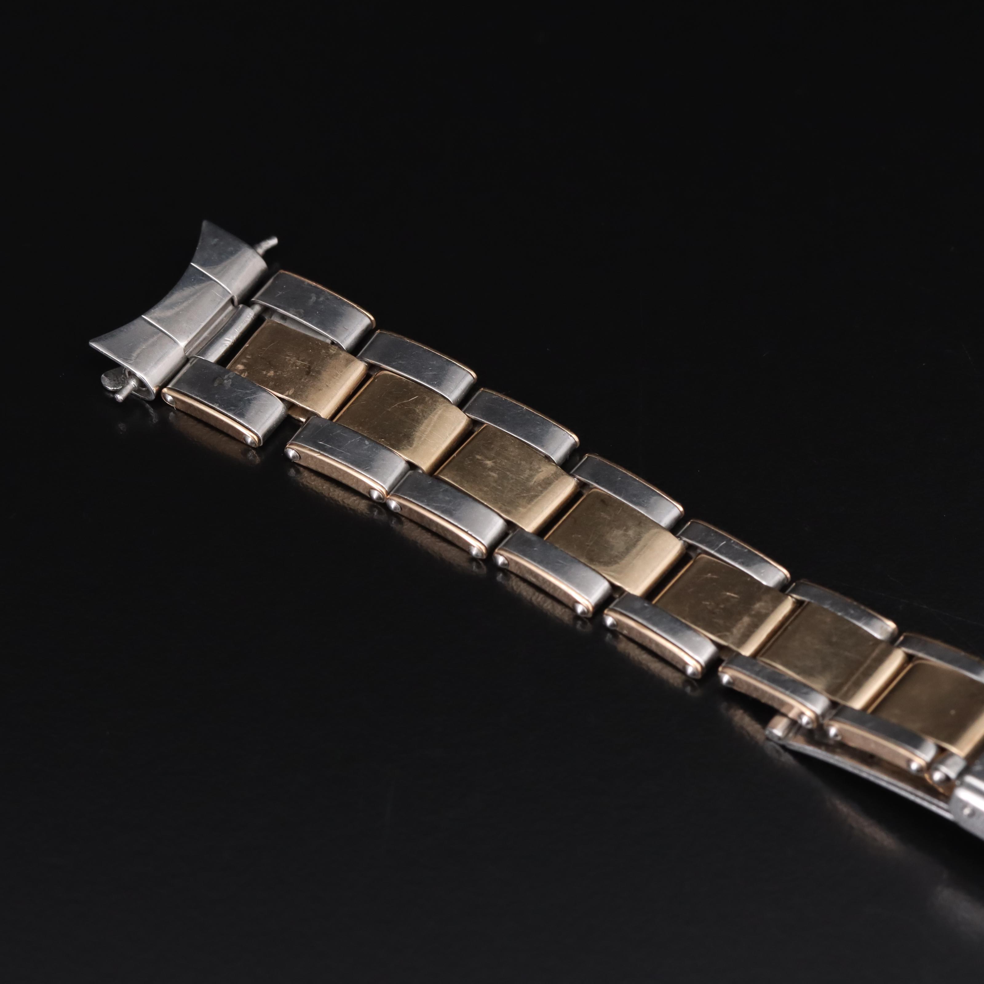 1966 14K and Stainless Steel Gay Fréres Rolex Oyster Bracelet