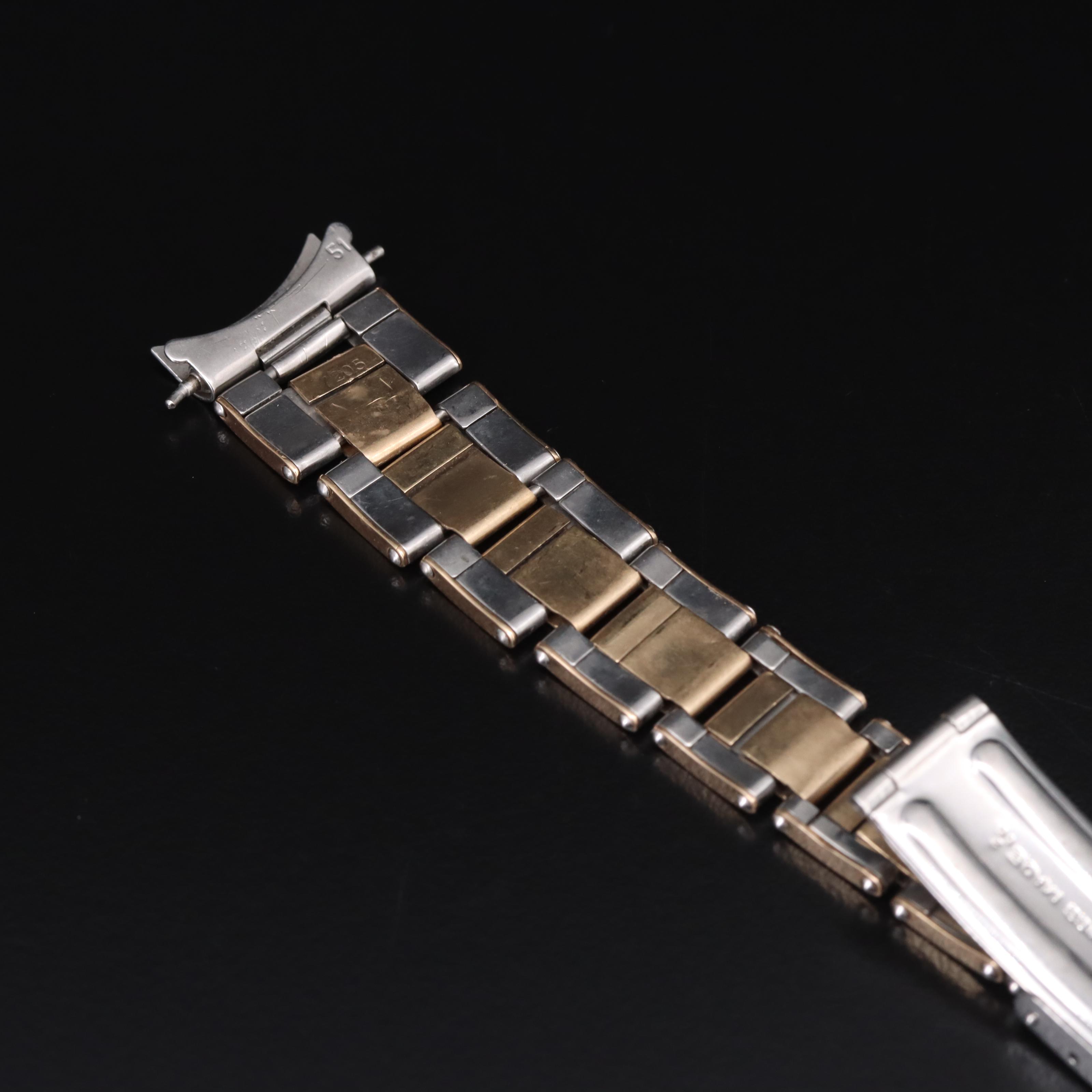 1966 14K and Stainless Steel Gay Fréres Rolex Oyster Bracelet